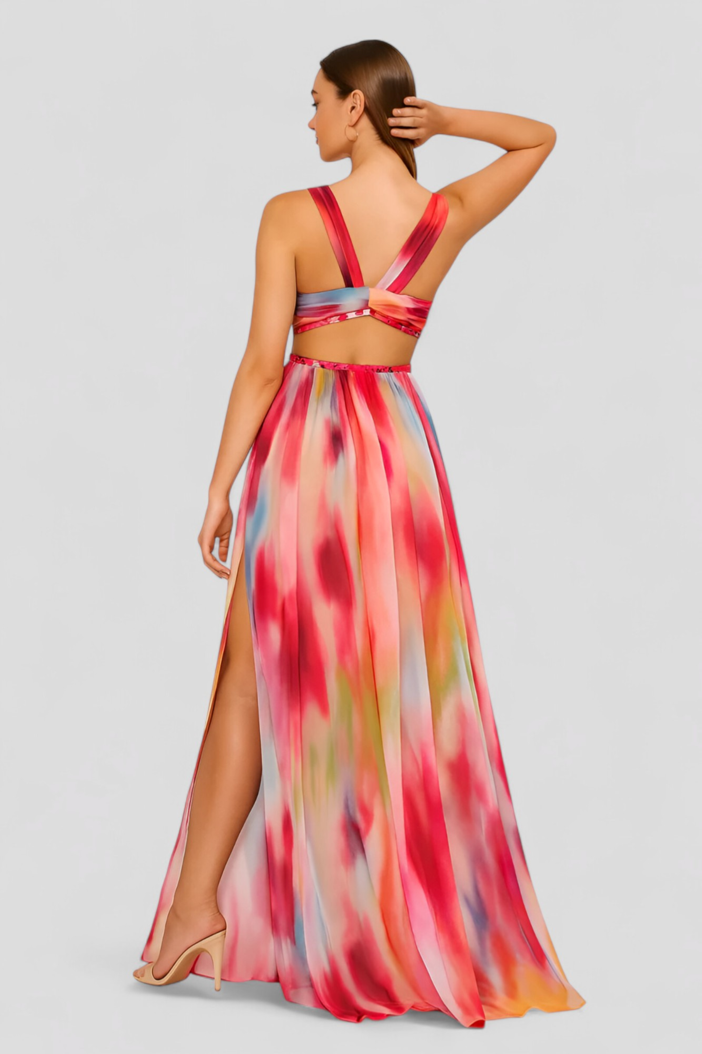 Damen Elegantes Sommerkleid Maxi Kleid 3