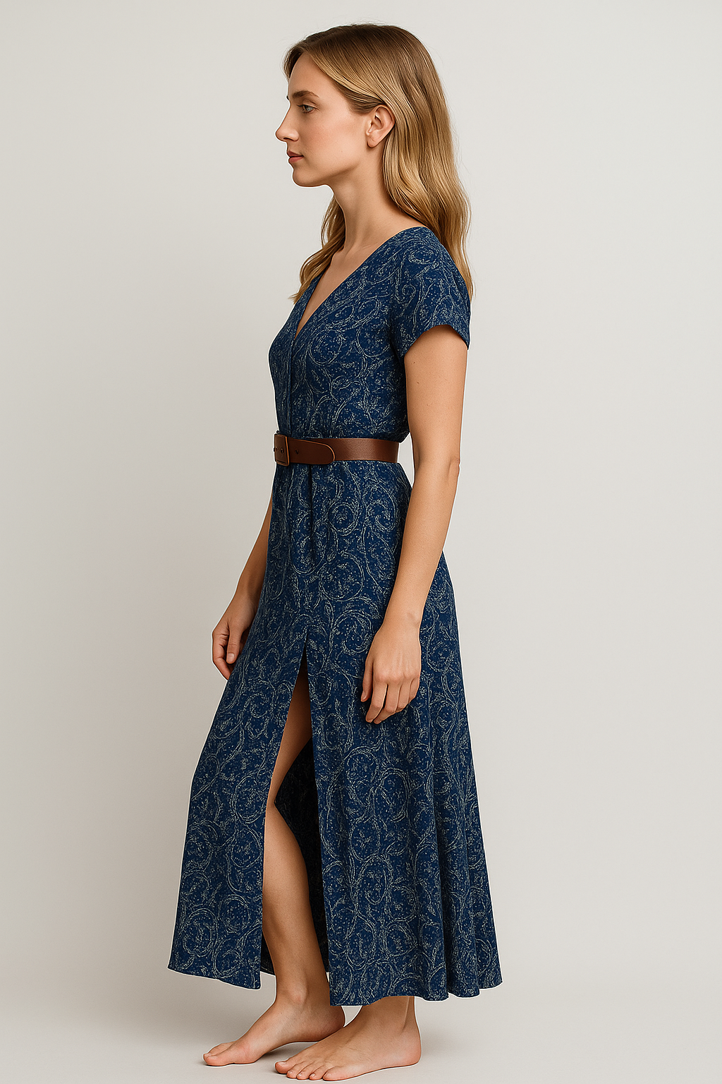 Damen Elegantes Sommerkleid Maxi Kleid 7