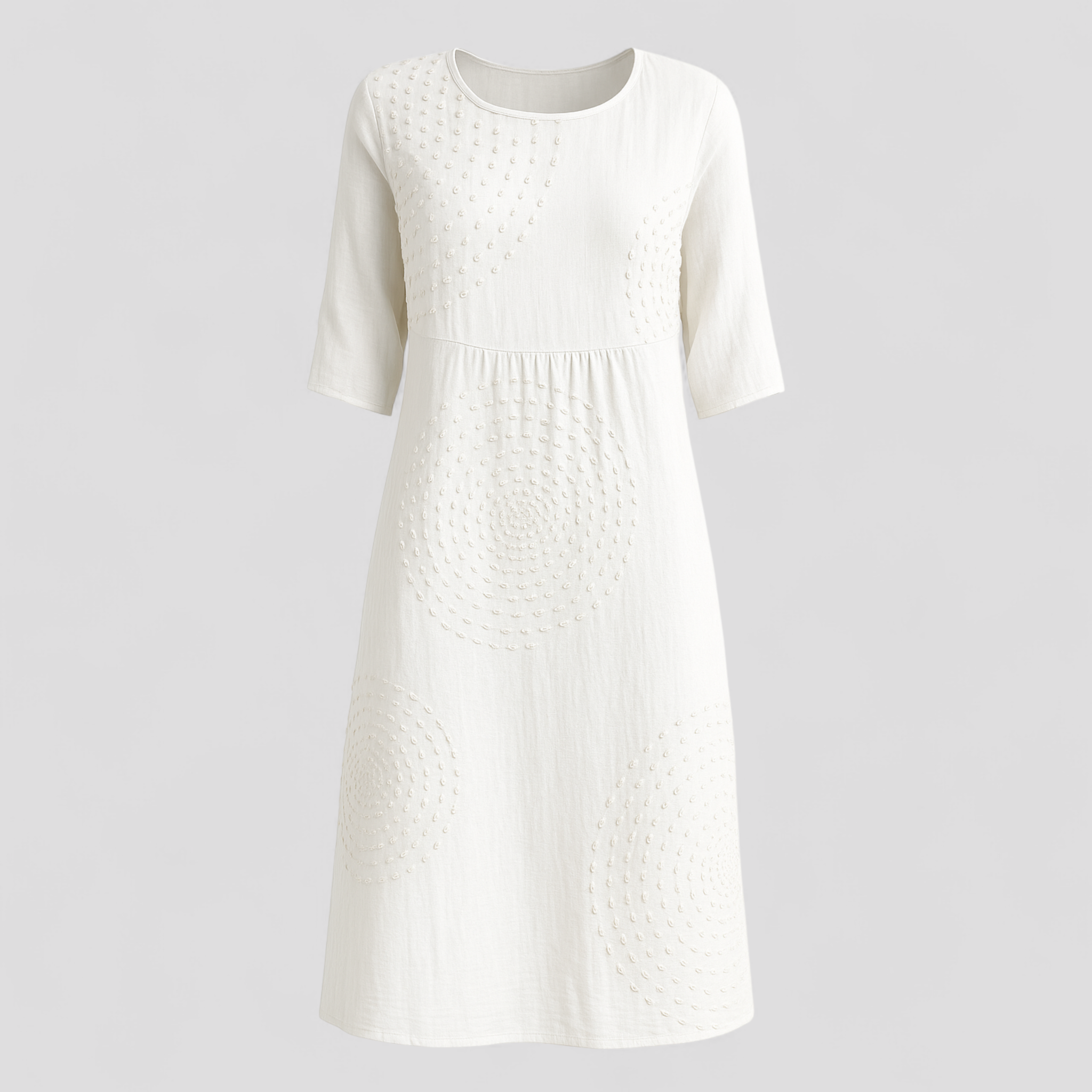 Damen Elegantes Sommerkleid mit ¾-Ärmeln 0