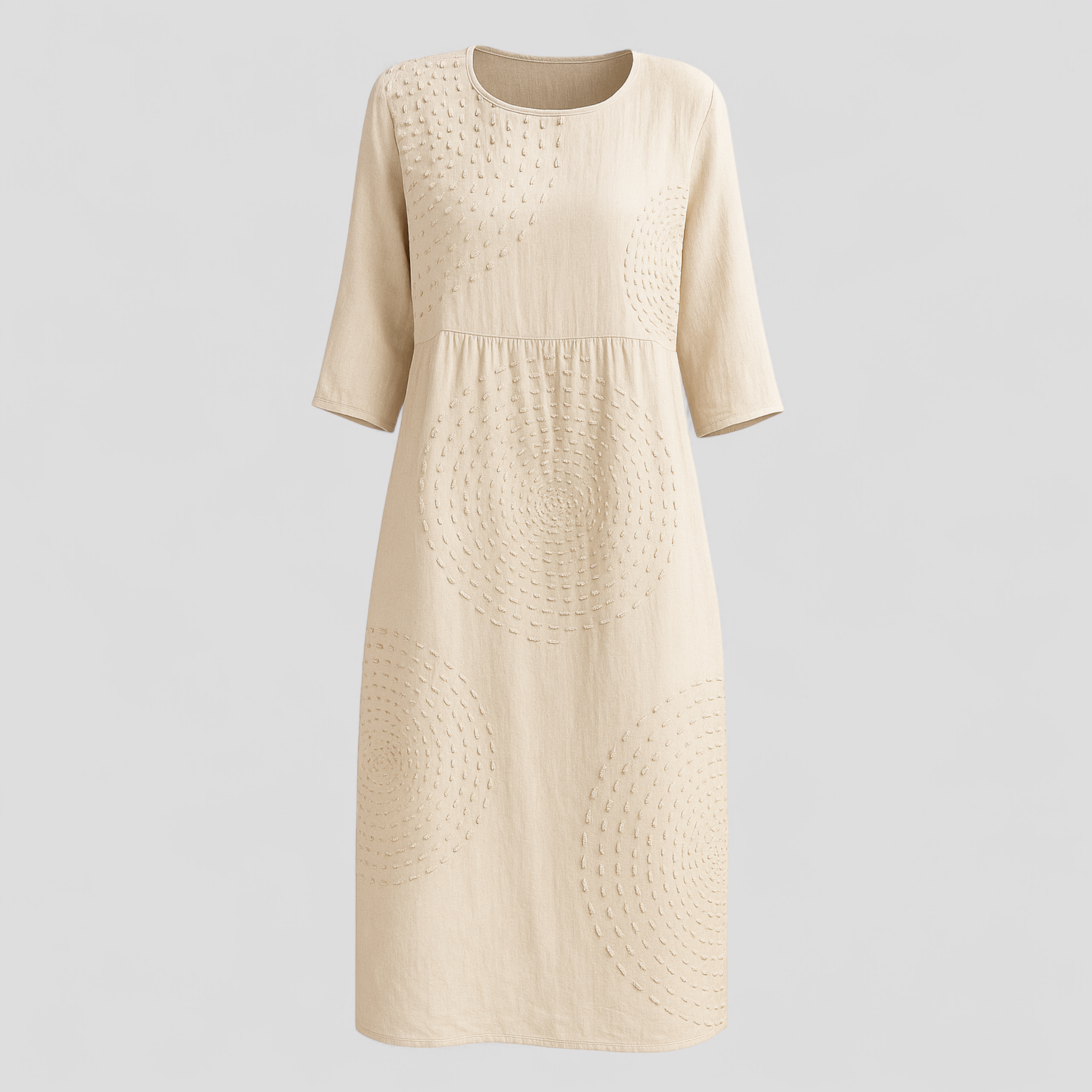 Damen Elegantes Sommerkleid mit ¾-Ärmeln 1