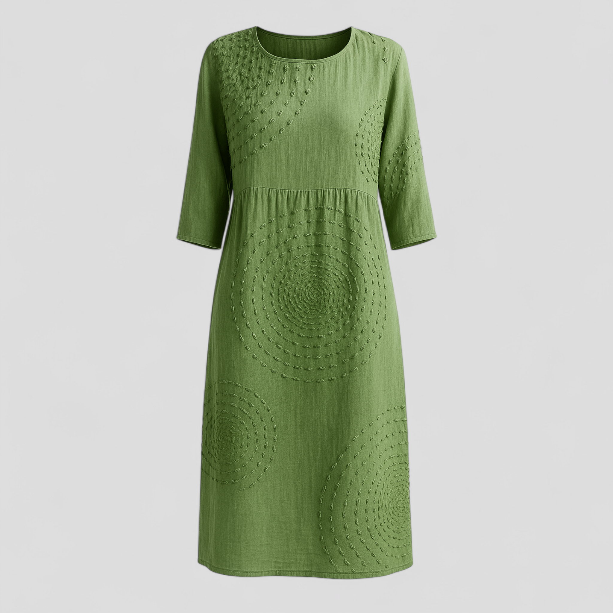 Damen Elegantes Sommerkleid mit ¾-Ärmeln 2