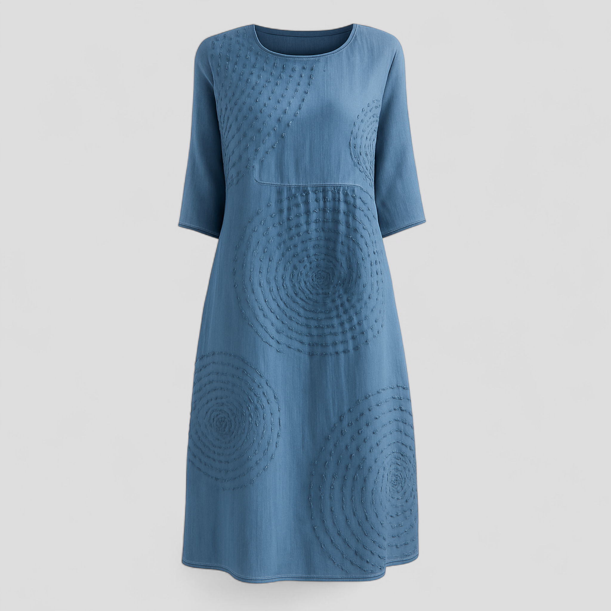Damen Elegantes Sommerkleid mit ¾-Ärmeln 3