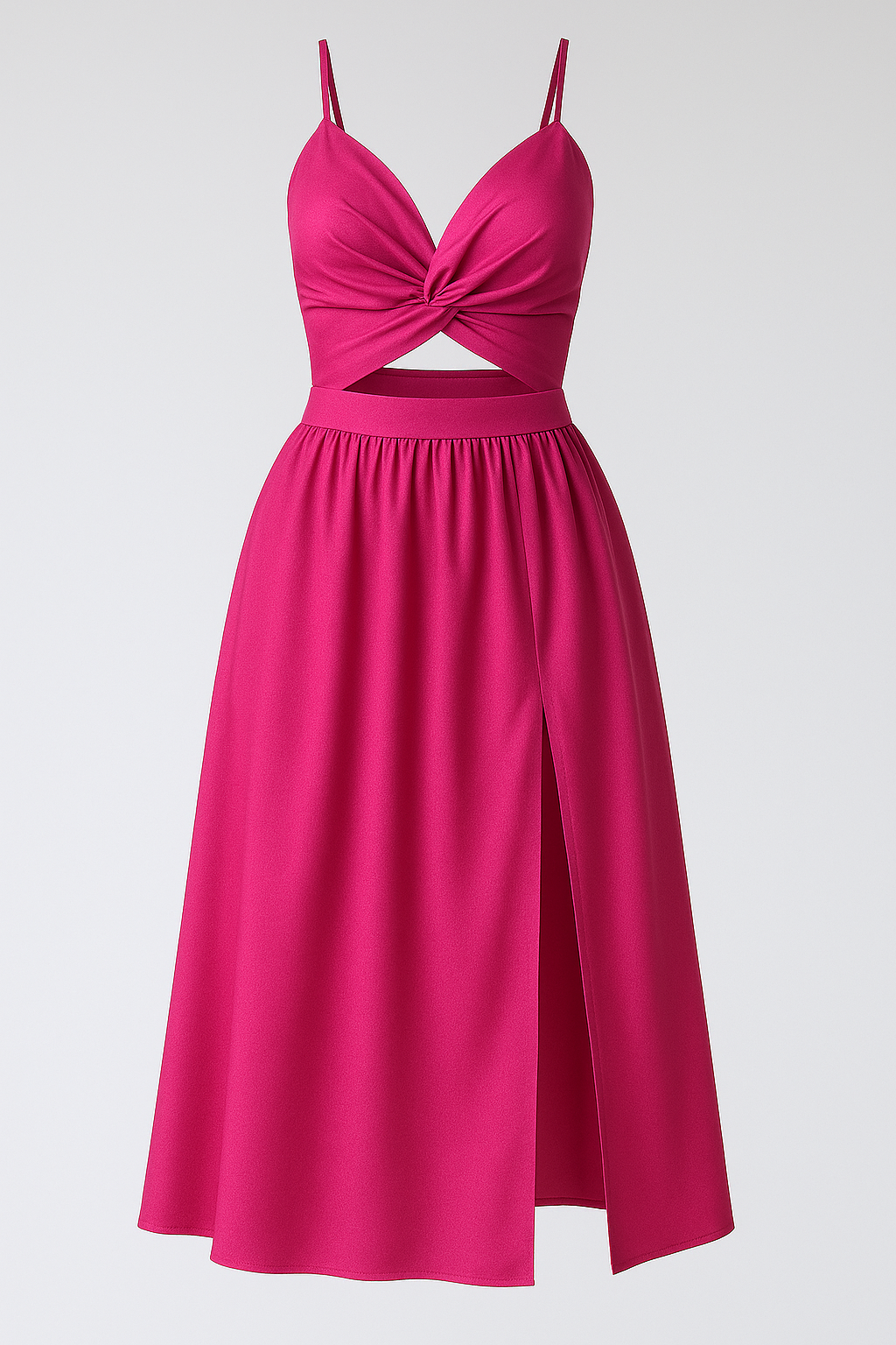 Damen Festliches Midi-Kleid mit Spaghetti-Trägern 0