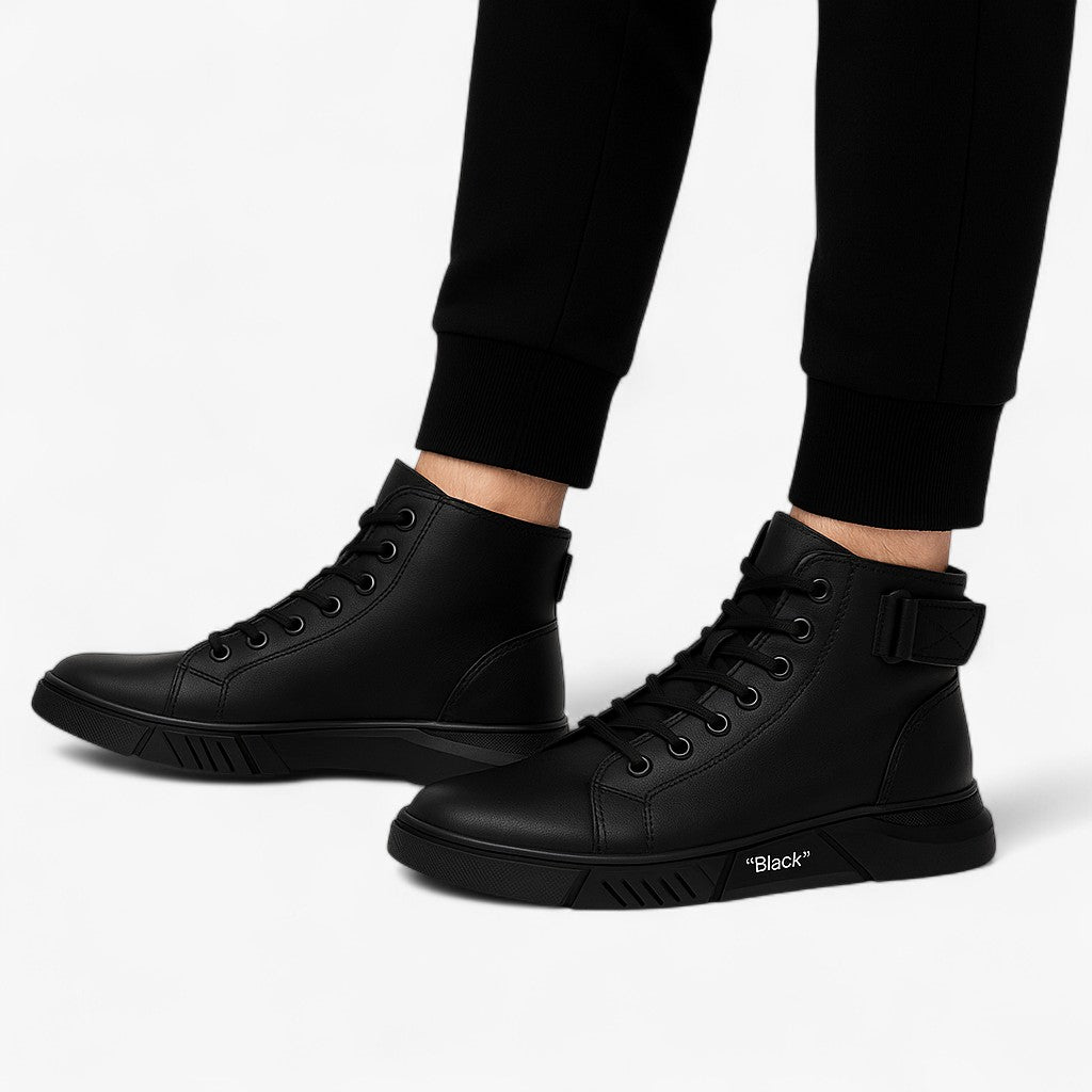 Damen Hohe Stiefel Schwarz Mit Stoßdämpfung 1