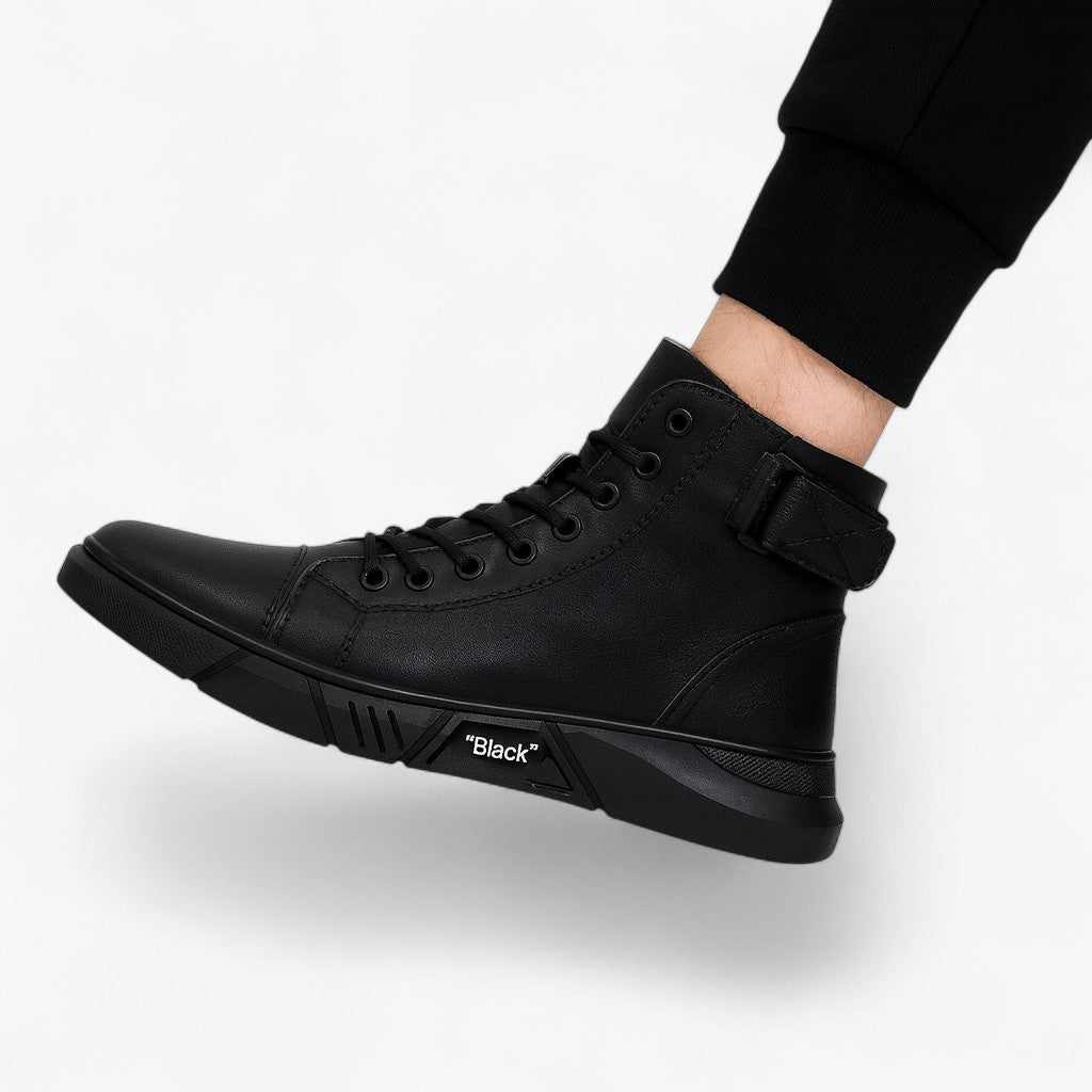 Damen Hohe Stiefel Schwarz Mit Stoßdämpfung 2