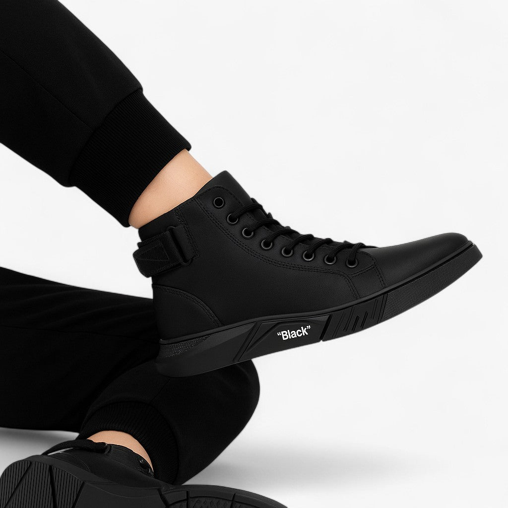 Damen Hohe Stiefel Schwarz Mit Stoßdämpfung 3