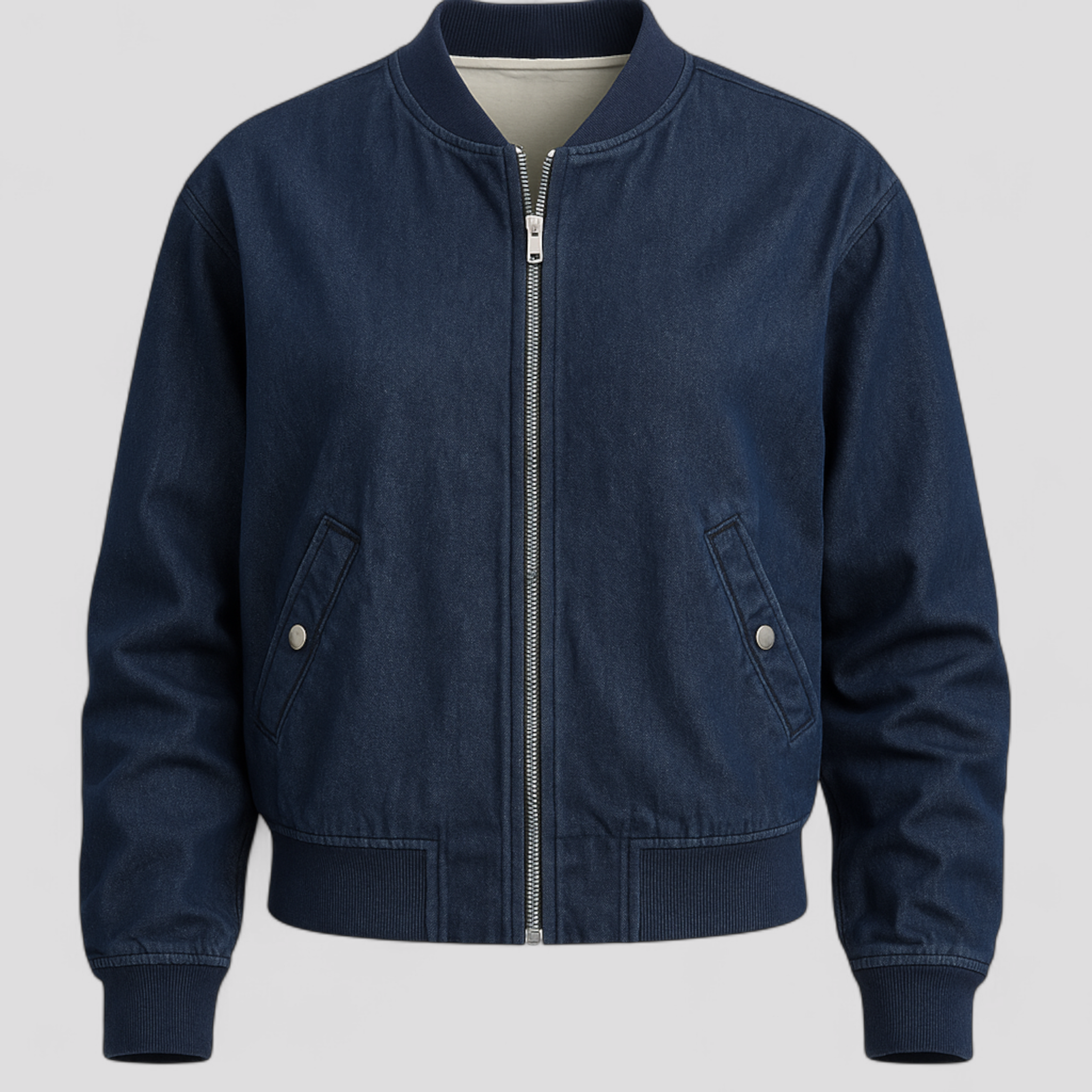 Damen Jeans Bomberjacke mit Einzigartigem Design 0