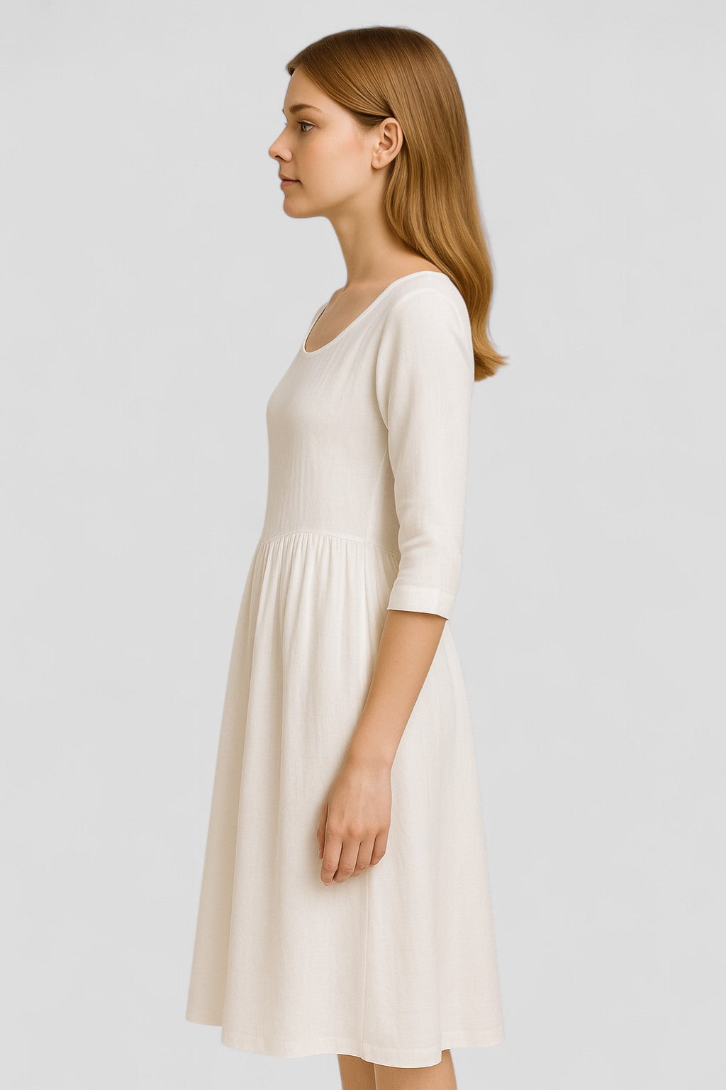 Damen Lässiges Leinenkleid für den Sommer 2