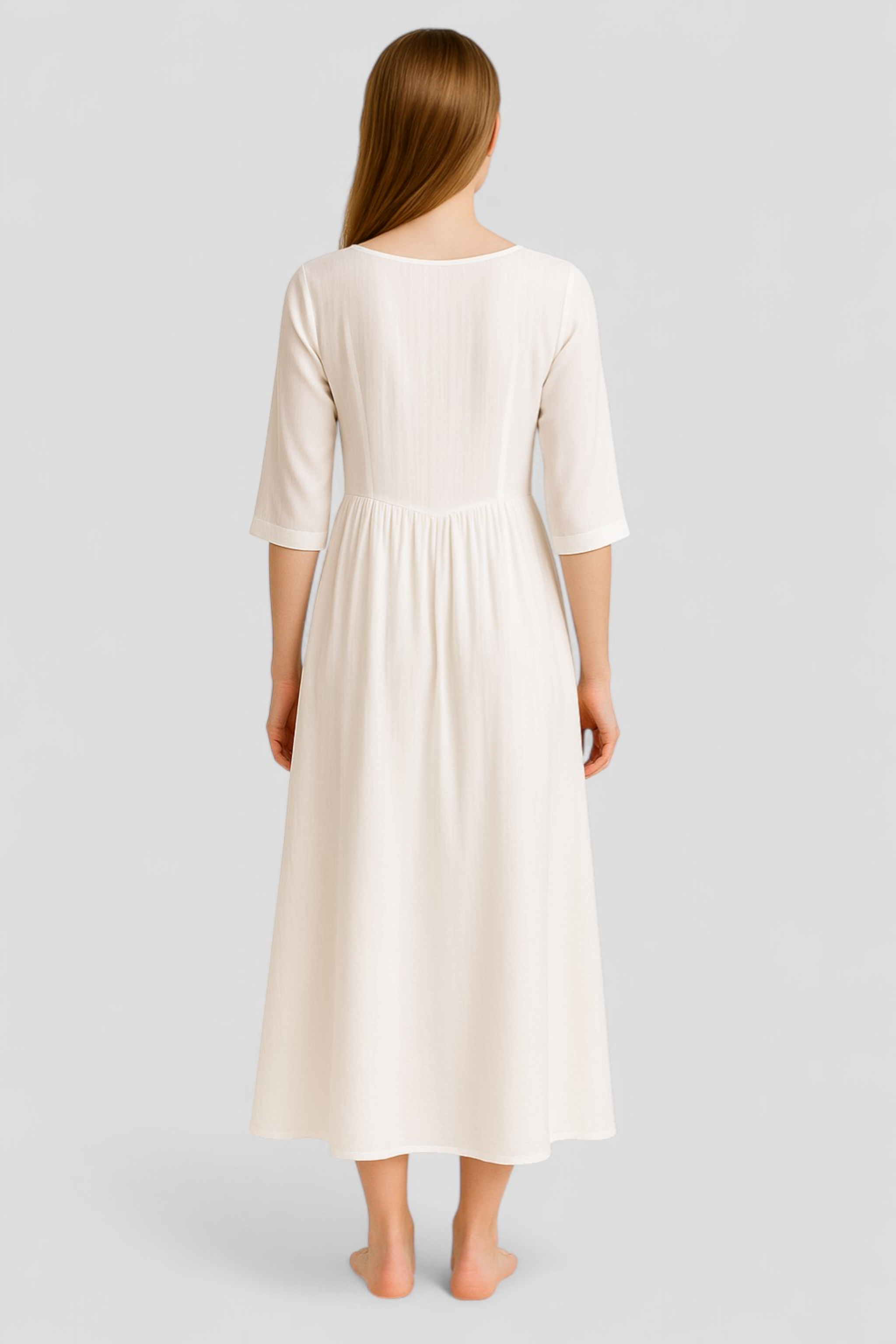 Damen Lässiges Leinenkleid für den Sommer 4