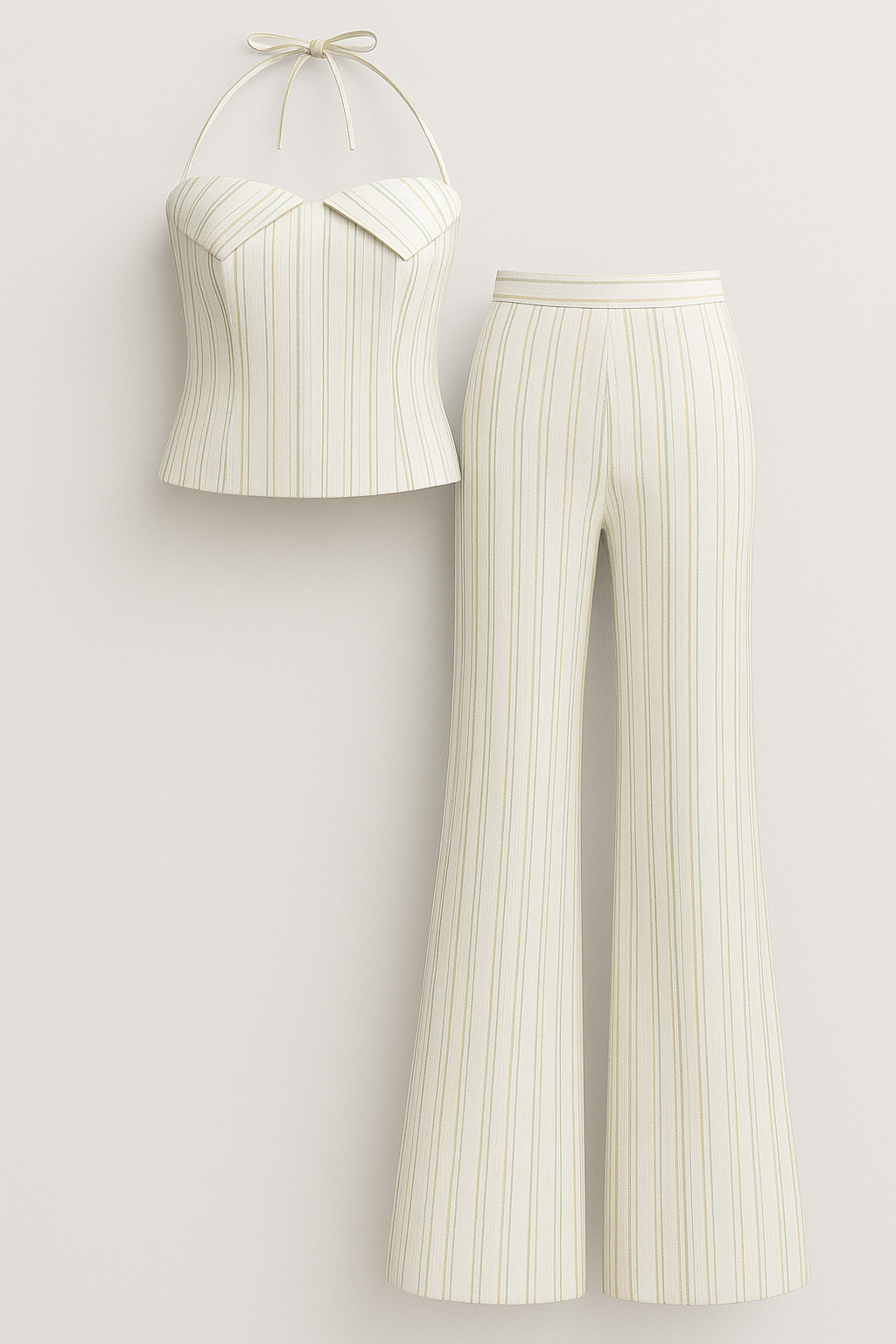 Damen Leichter Sommeranzug mit Top und Hose 0