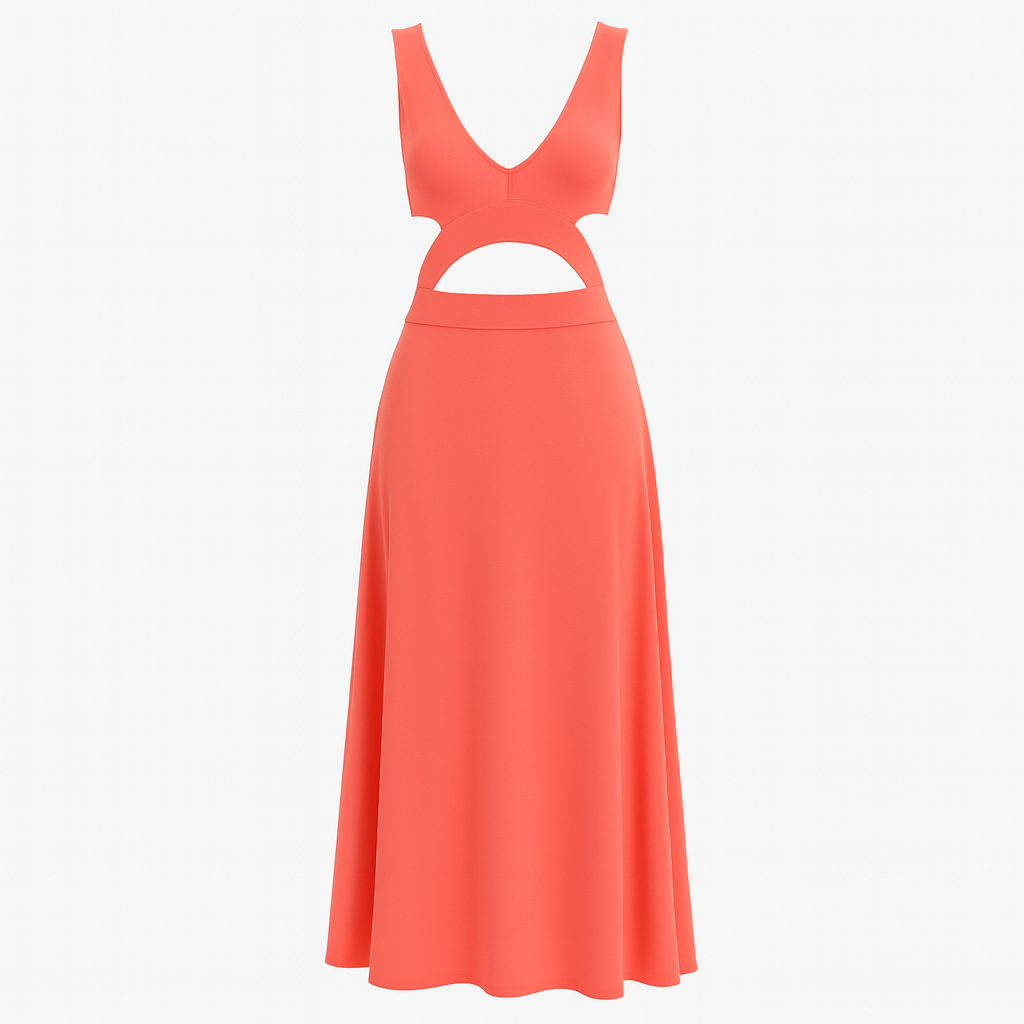 Damen Maxi Kleid mit Cut-Outs für Sommer 2