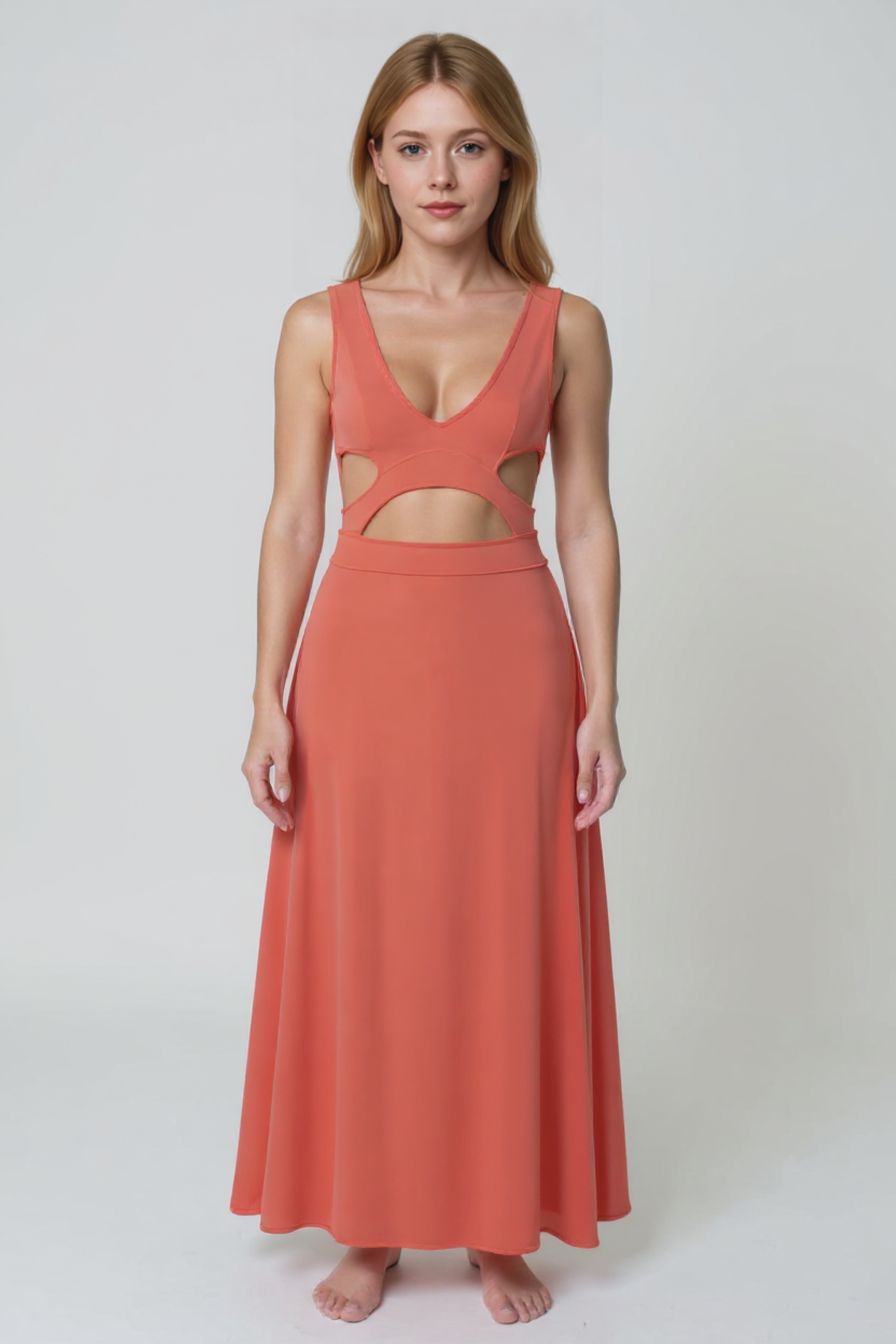 Damen Maxi Kleid mit Cut-Outs für Sommer 5