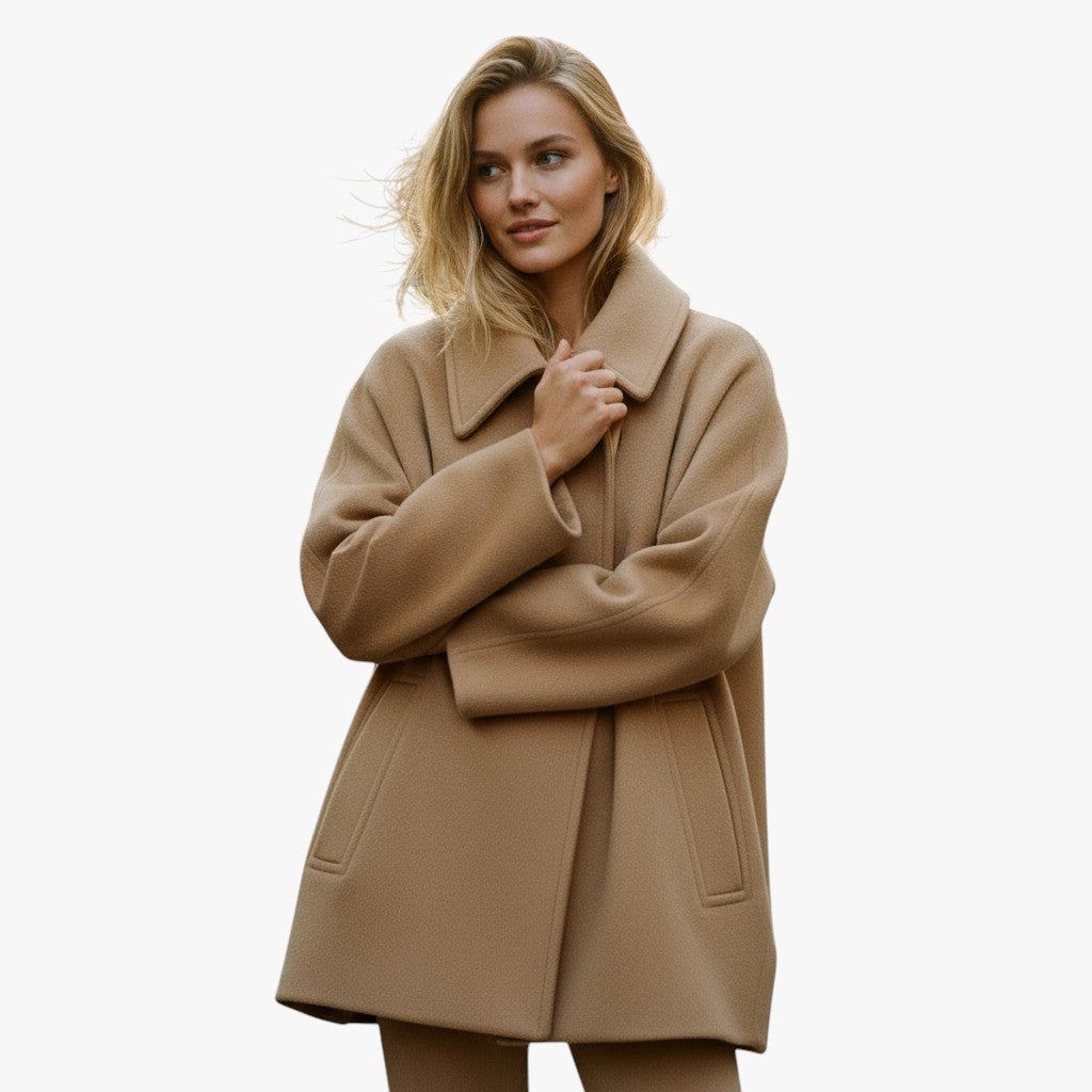 Damen Übergroßer Wintermantel Lang 5