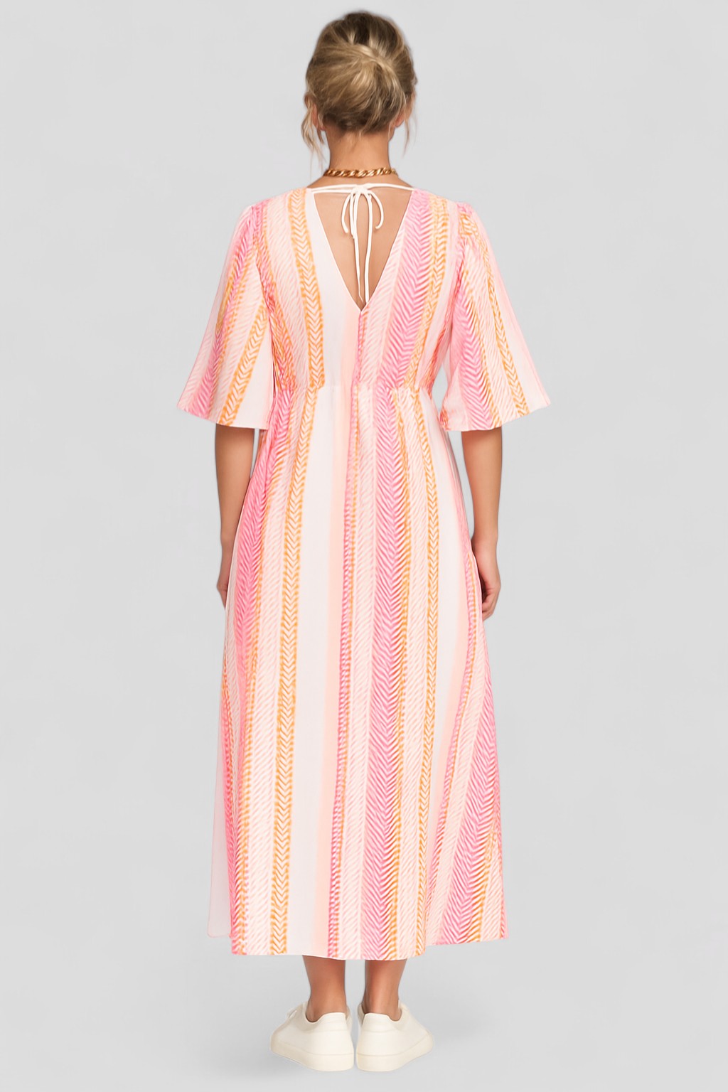 Damen V-Ausschnitt Sommerkleid in Farben 6