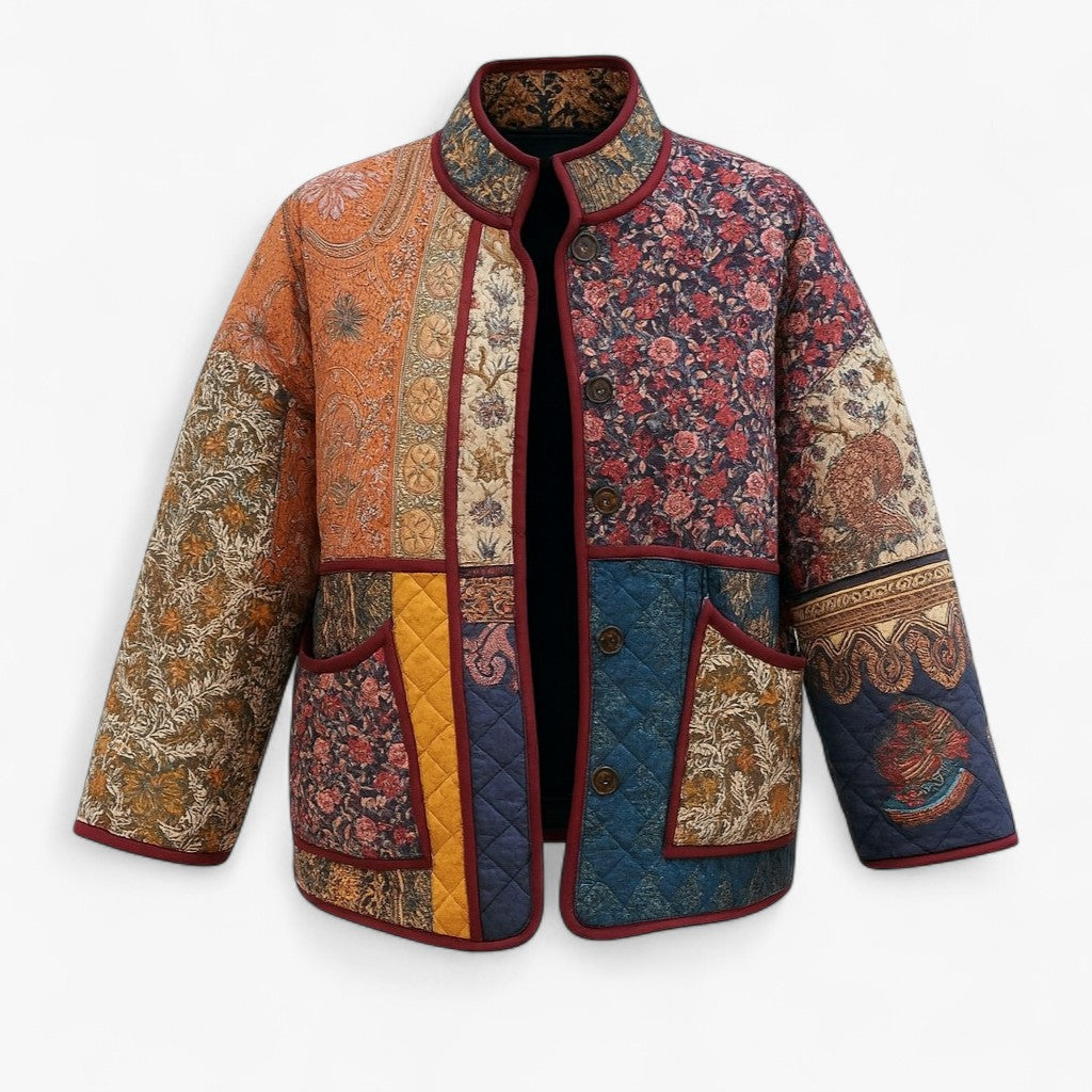 Damen Wendejacke mit Blumenmuster 1