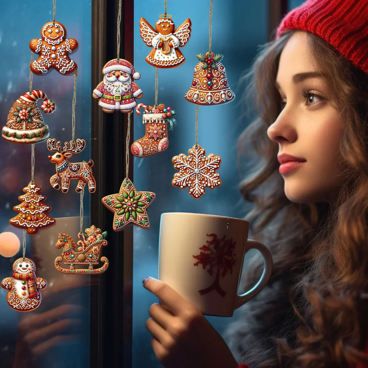 Einzigartige Weihnachtsdekoration aus Holz 1