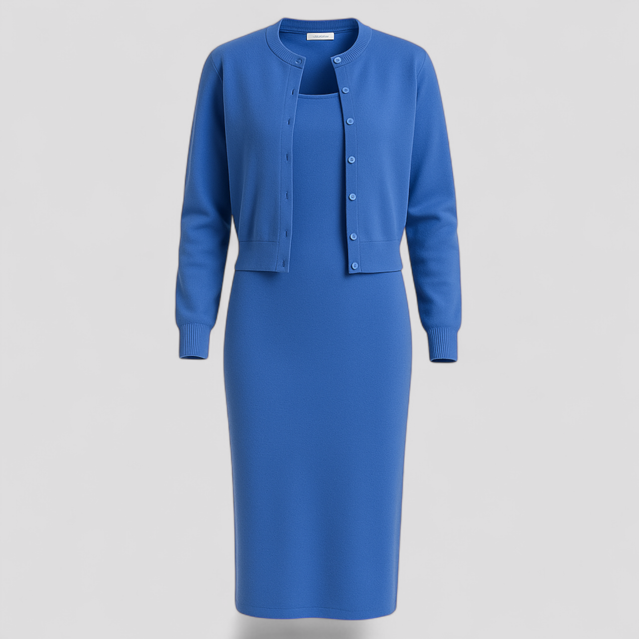 Elegantes Damen Midi-Kleid mit Cardigan 0