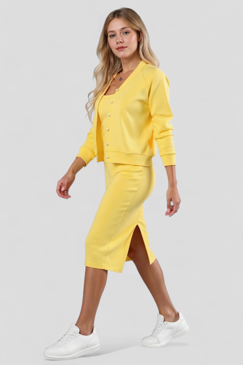 Elegantes Damen Midi-Kleid mit Cardigan 7