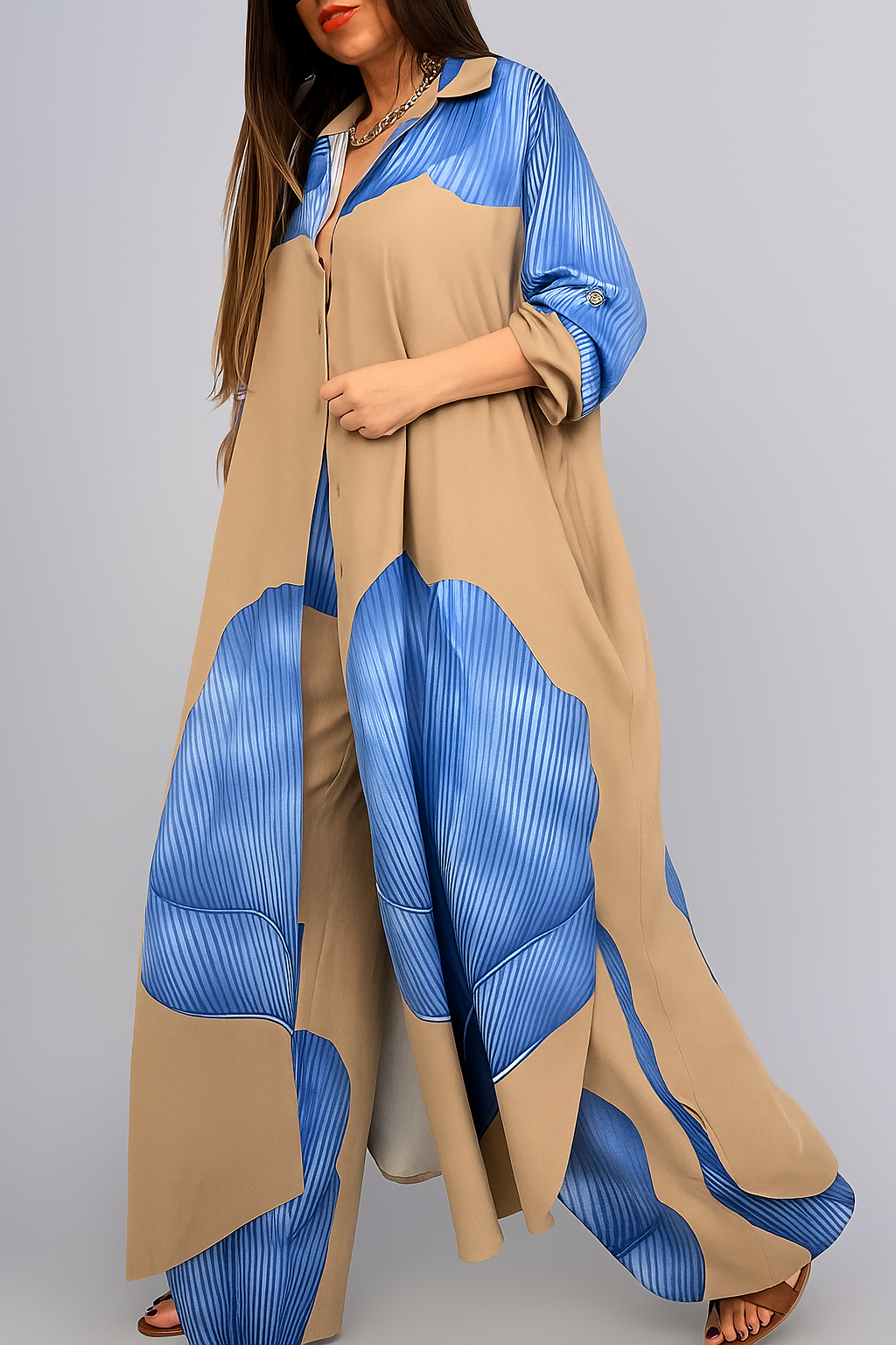 Elegantes Damen Set mit Bluse und Hose 3