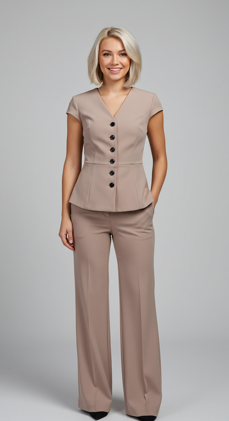 Elegantes Damen Set mit Top und Hose 5