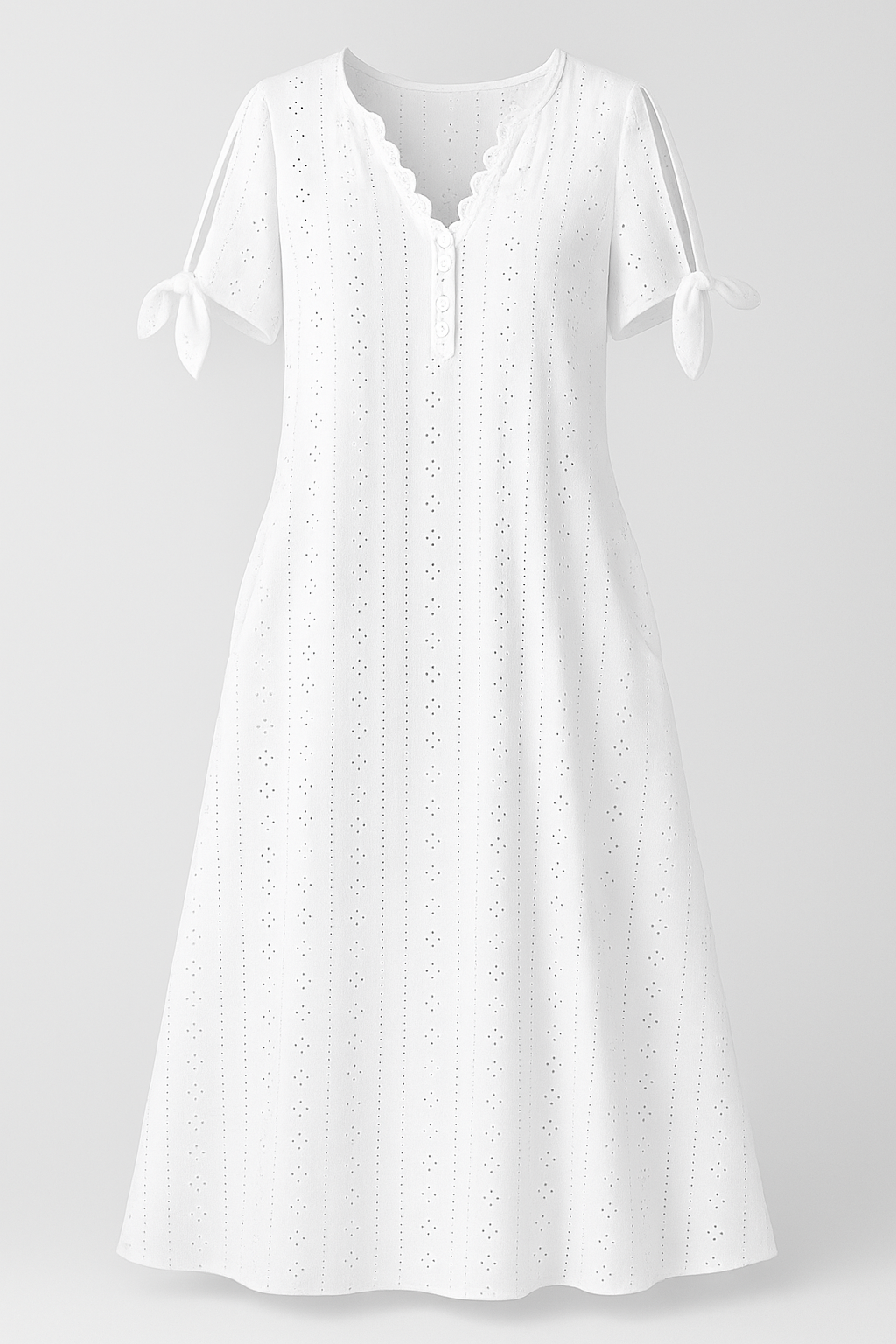 Elegantes Damenkleid Mit V-Ausschnitt 0