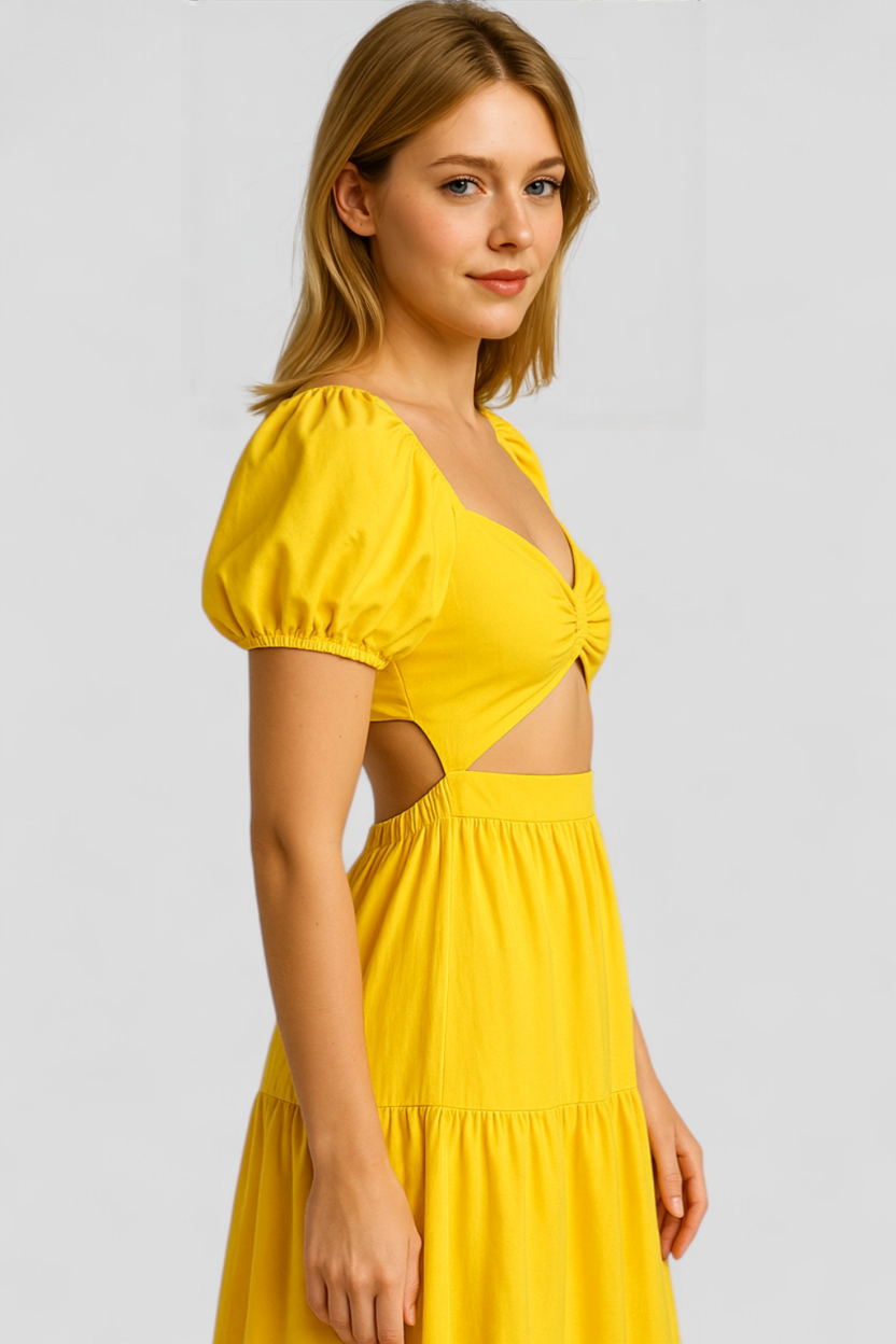 Elegantes Damenkleid mit Knoten-Design 5