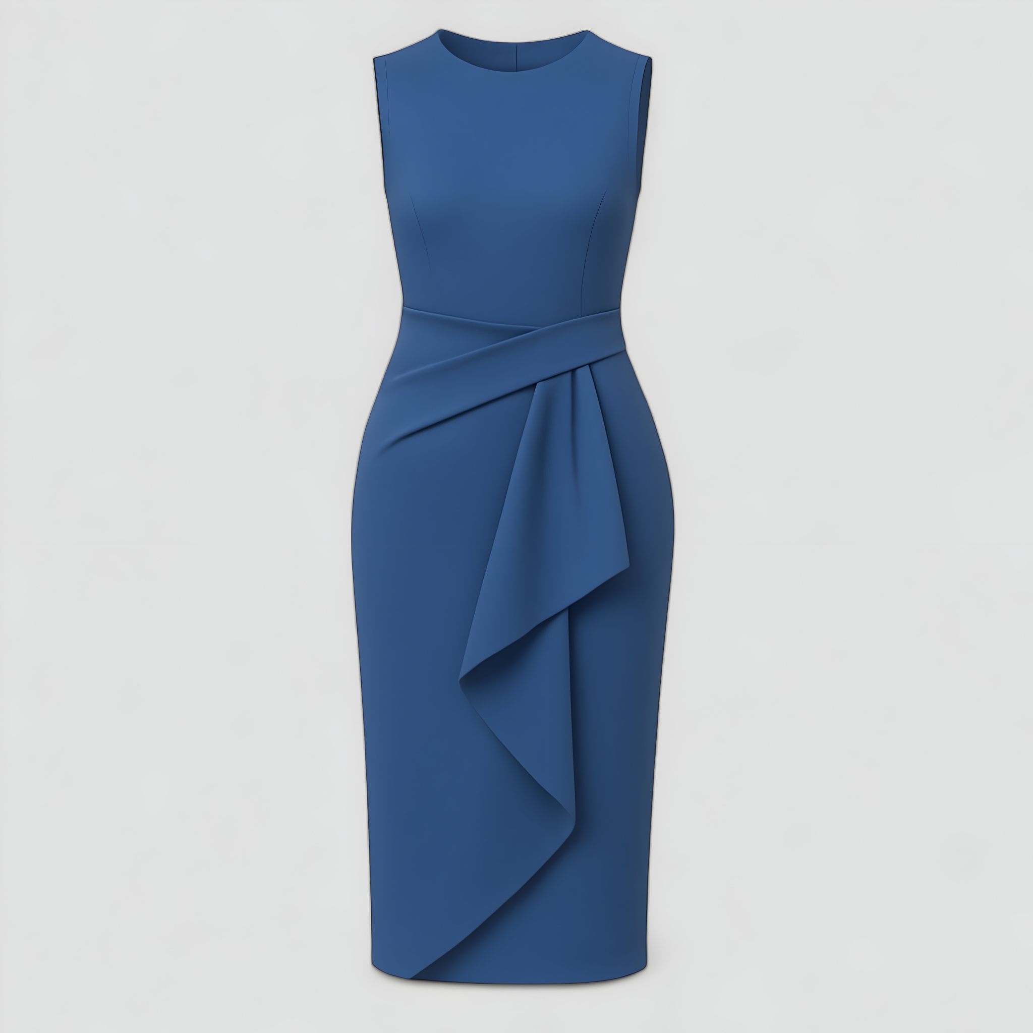 Elegantes Damenkleid mit Rundhalsausschnitt 2