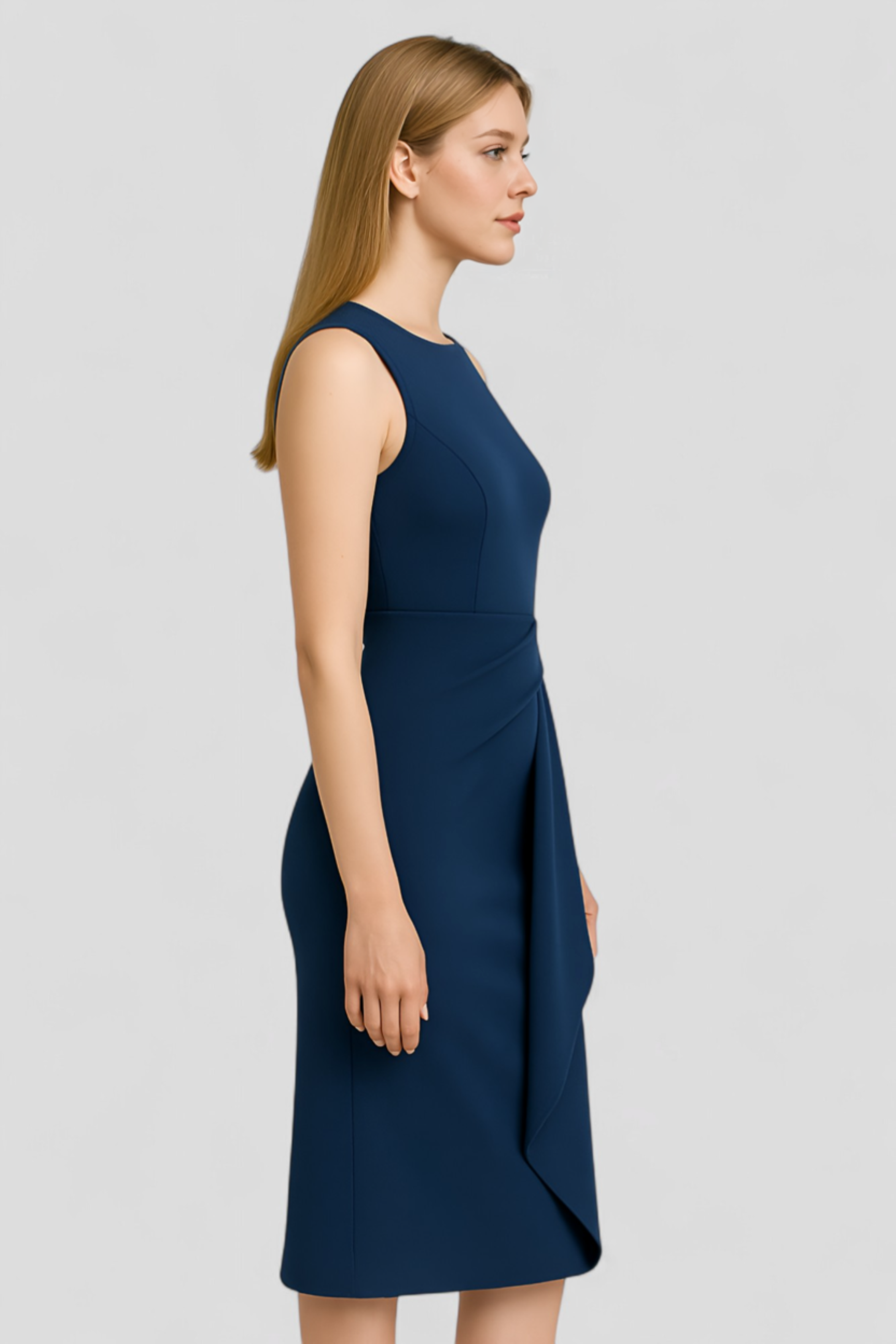 Elegantes Damenkleid mit Rundhalsausschnitt 4