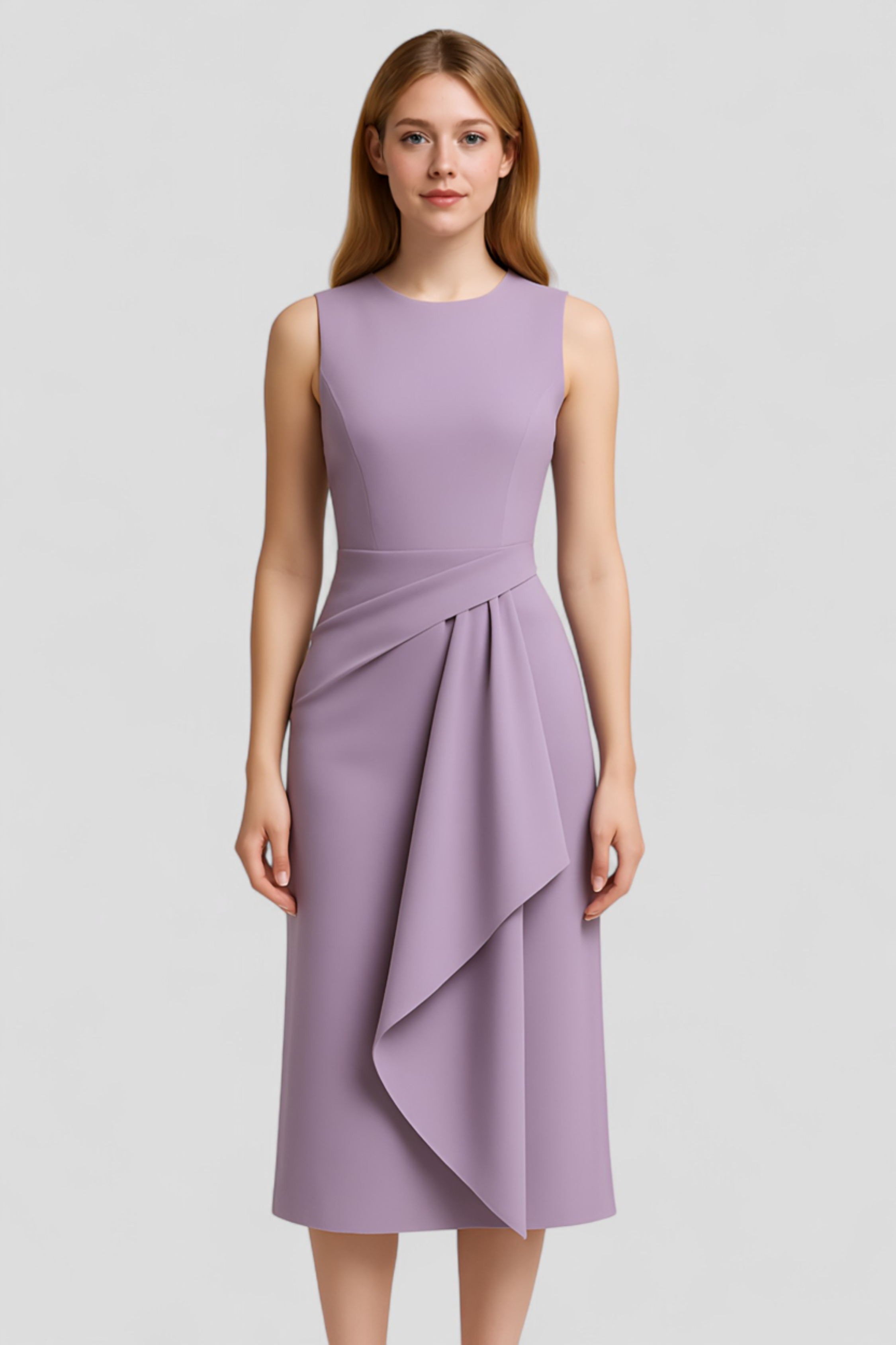 Elegantes Damenkleid mit Rundhalsausschnitt 5