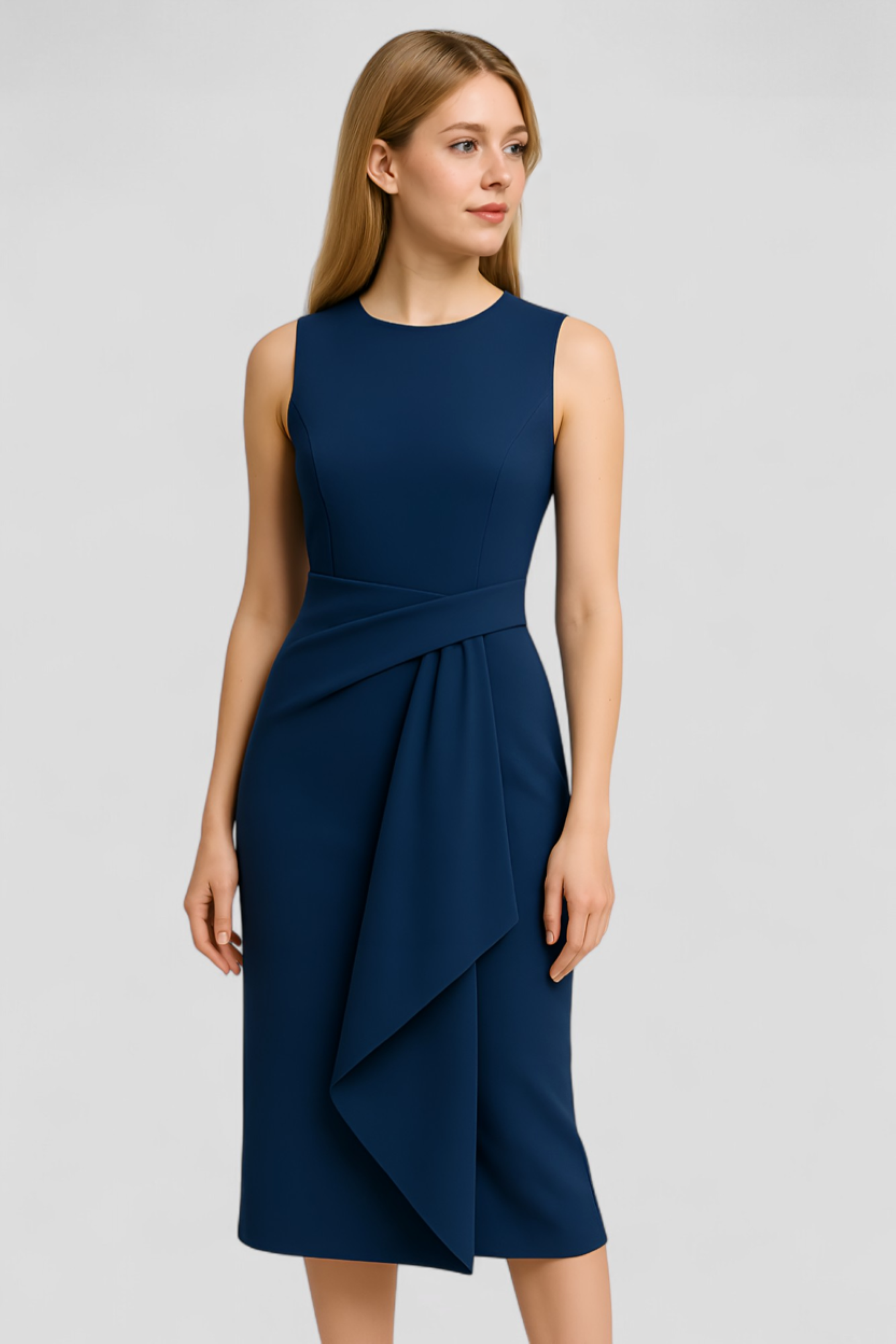 Elegantes Damenkleid mit Rundhalsausschnitt 6