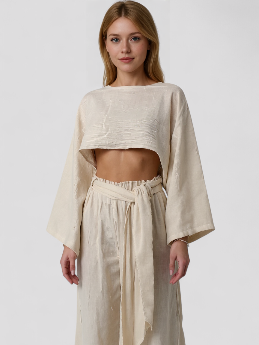 Elegantes Leinen Set Damen für den Sommer 2