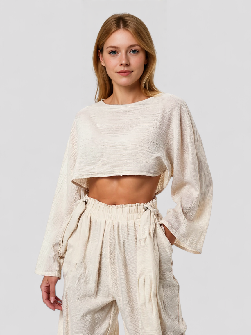 Elegantes Leinen Set Damen für den Sommer 3