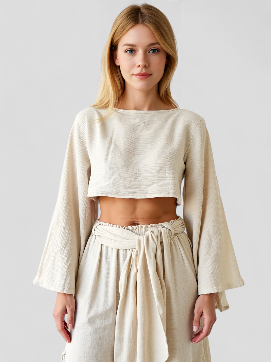 Elegantes Leinen Set Damen für den Sommer 4