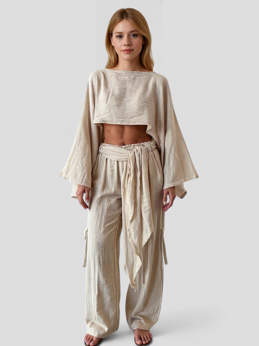 Elegantes Leinen Set Damen für den Sommer 5