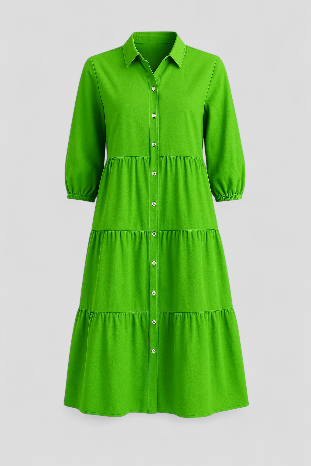 Elegantes Maxikleid Damen Mit Reverskragen 7