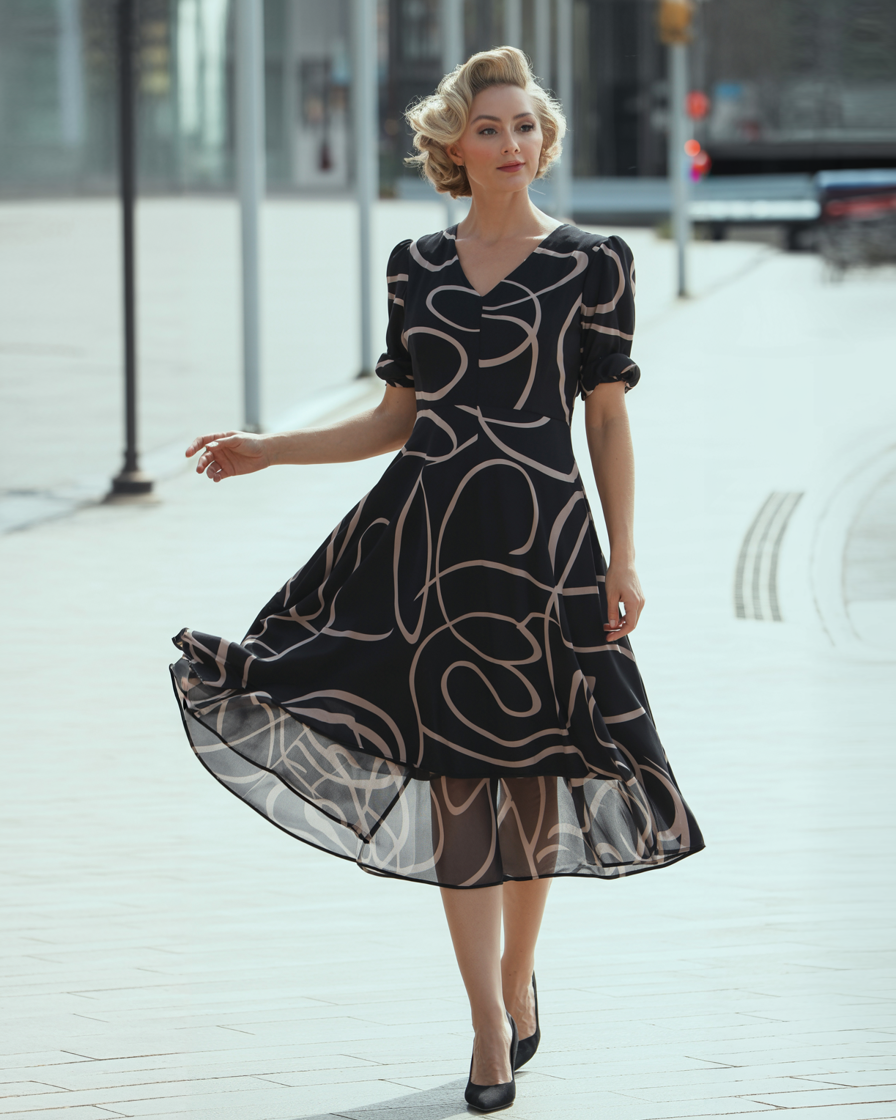 Eliana | Damen V-Ausschnitt Maxikleid