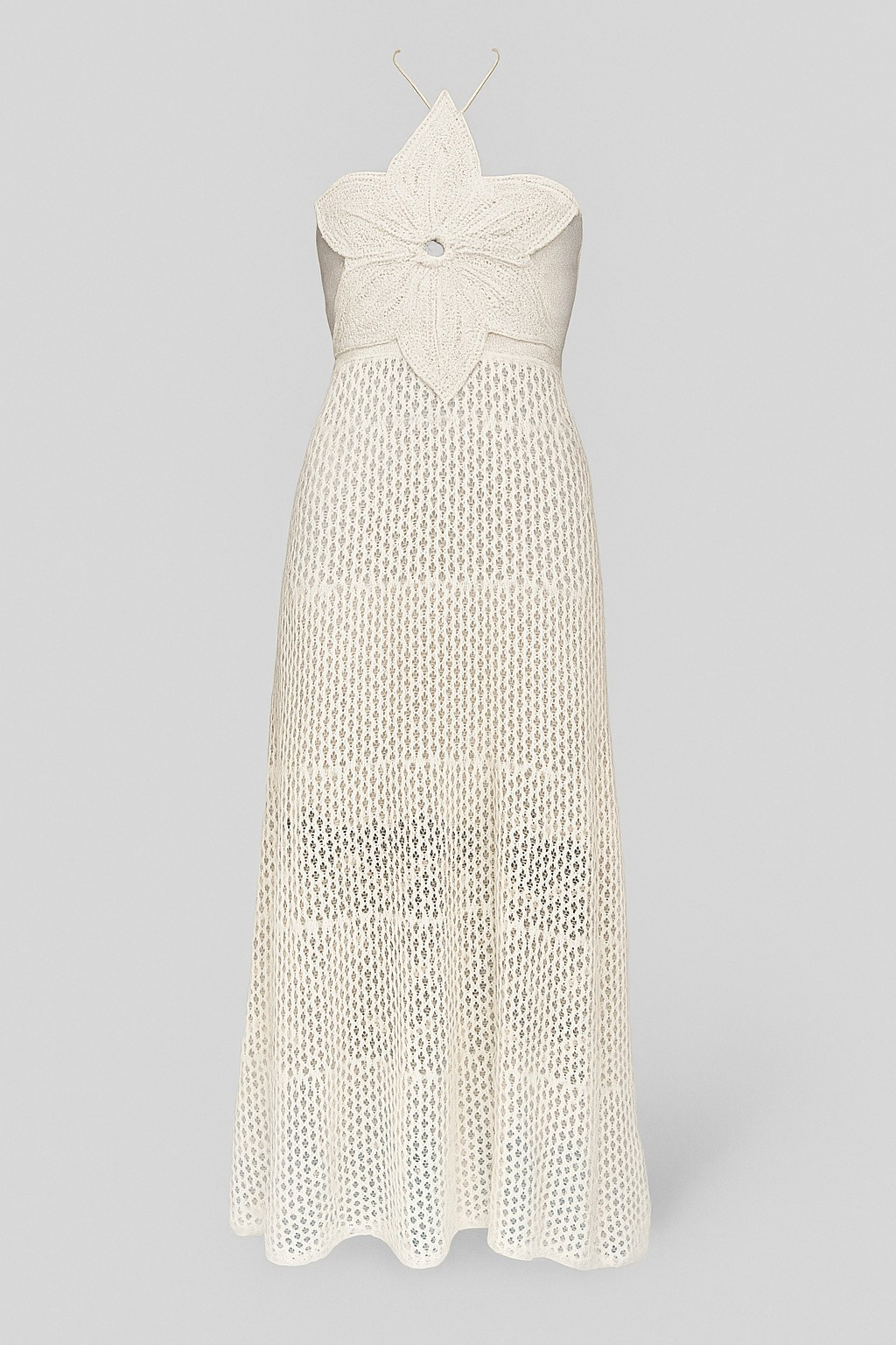 Festliches Damenkleid mit 3D-Applikationen 0
