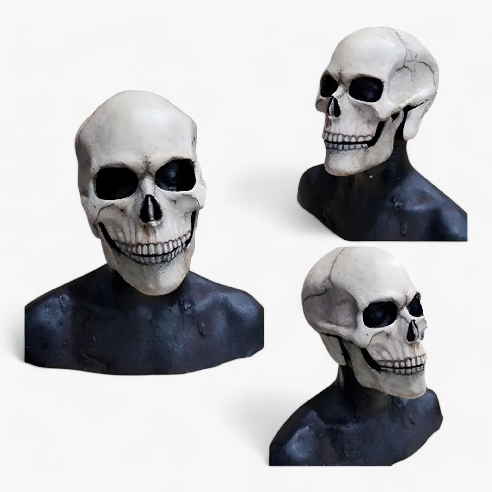 Vollkopf-Skelettmaske - Beweglicher Kiefer für einen erschreckenden Halloween-Effekt - Helle Farbe - Damien | Vollkopf-Skelettmaske - Beweglicher Kiefer für einen erschreckenden Halloween-Effekt - €25 - Concept Düsseldorf