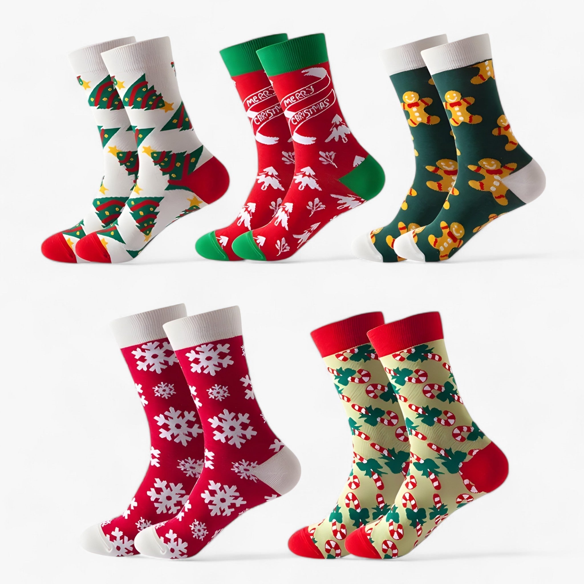 Cartoon-Wintersocken für Weihnachten – bequeme und lustige Geschenke für Mädchen - 1 37-44 - Zählung | Cartoon-Wintersocken für Weihnachten - €25 - Concept Düsseldorf