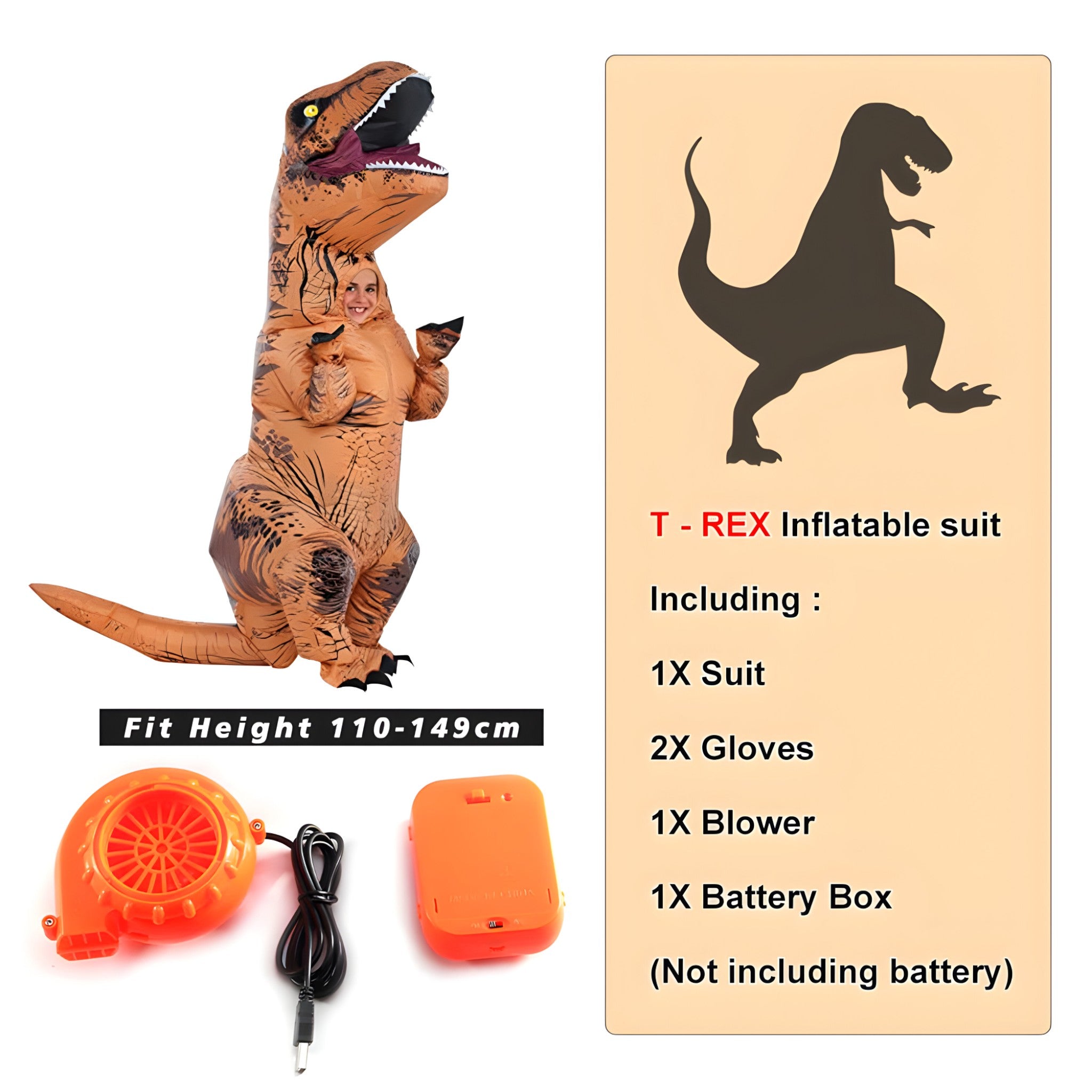 Aufblasbares T-Rex Kostüm - Spaß für Kinder und Erwachsene - - Aufblasbares T-Rex Kostüm - Spaß für Kinder und Erwachsene - € - Concept Düsseldorf