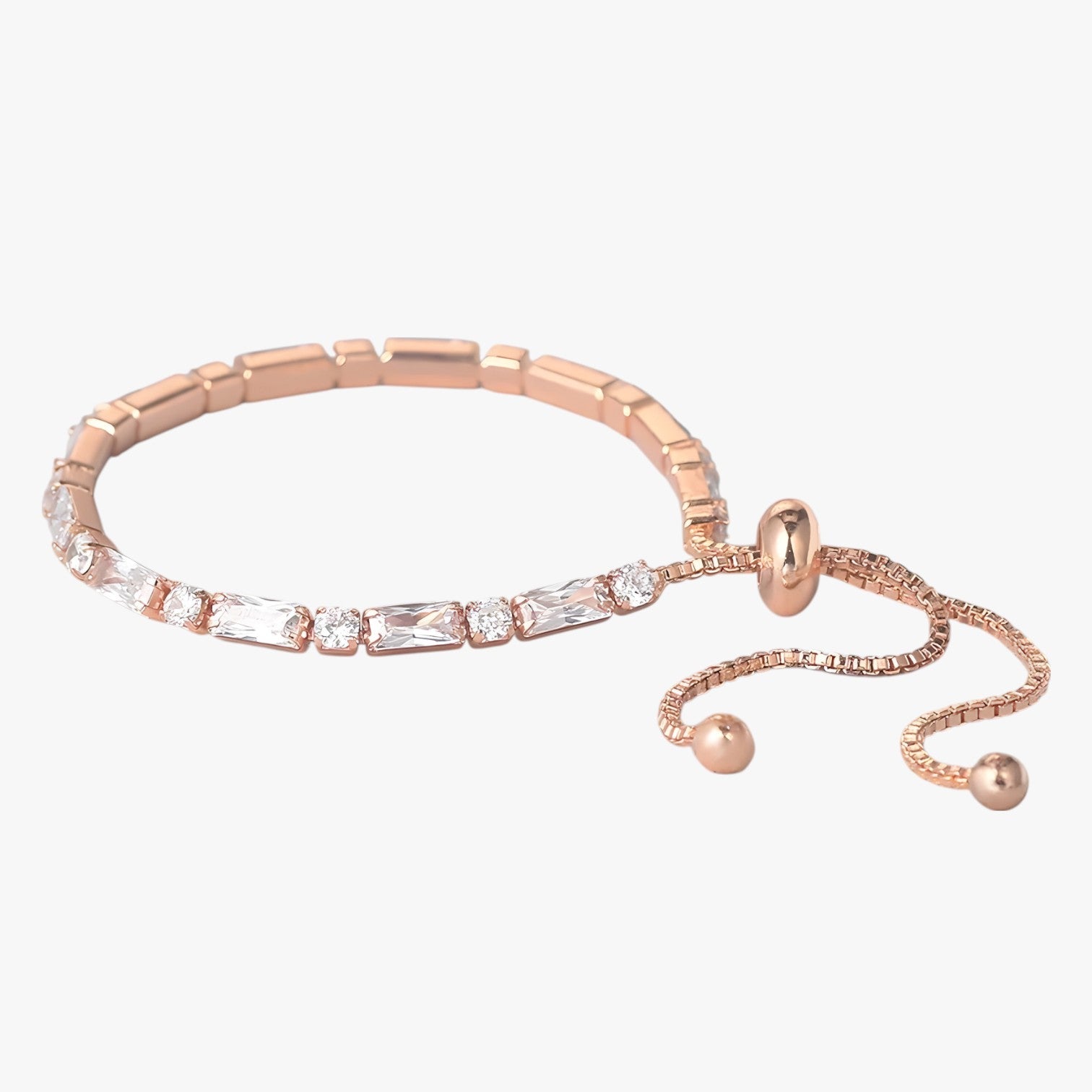 Valerie | Geometrisches Armband Roségold mit Zirkonia Elegantes Geschenk für Damen