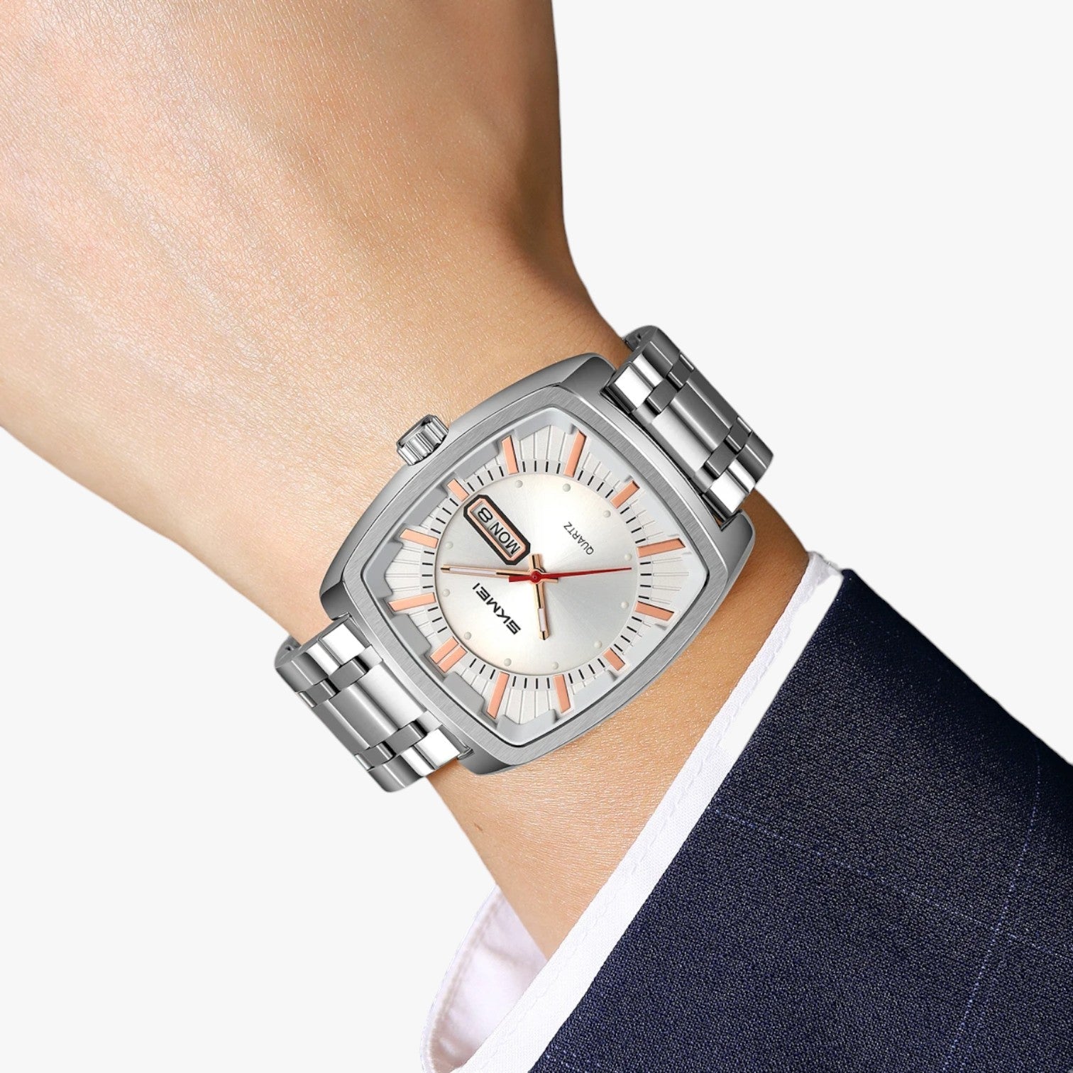 Alfred | Herrenarmbanduhr wasserdicht mit Datum und lumineszierendem Zifferblatt