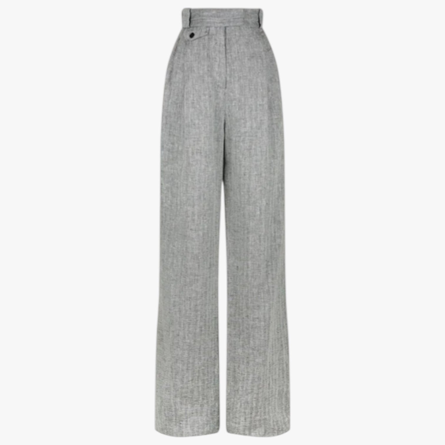 Vivian | Damenhose mit hohem Taillenumfang aus Leinen-Baumwolle, Eleganz, Frische & Freiheit den ganzen Tag