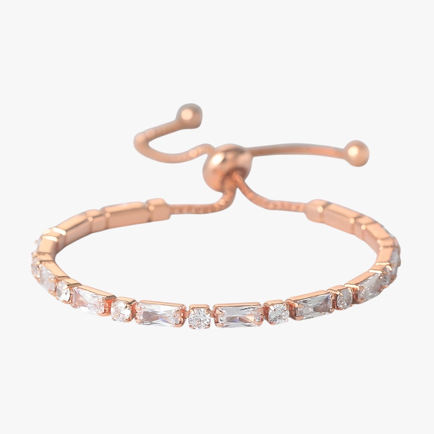 Valerie | Geometrisches Armband Roségold mit Zirkonia Elegantes Geschenk für Damen