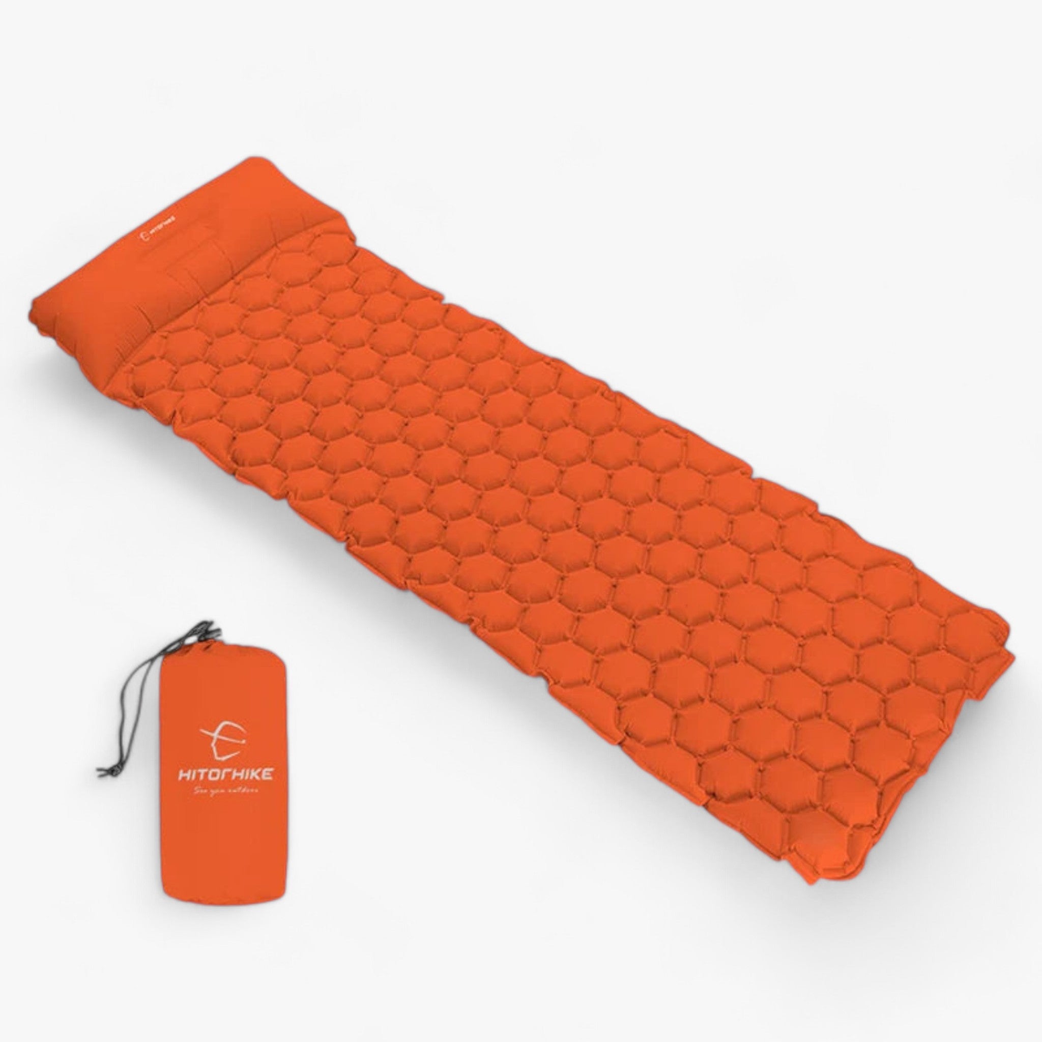 Campingmatte | Aufblasbare Schlafmatte - Komfortabel für Wandern & Outdoor - Orange - Campingmatte | Aufblasbare Schlafmatte - Komfortabel für Wandern & Outdoor - €25 - Concept Neurenberg