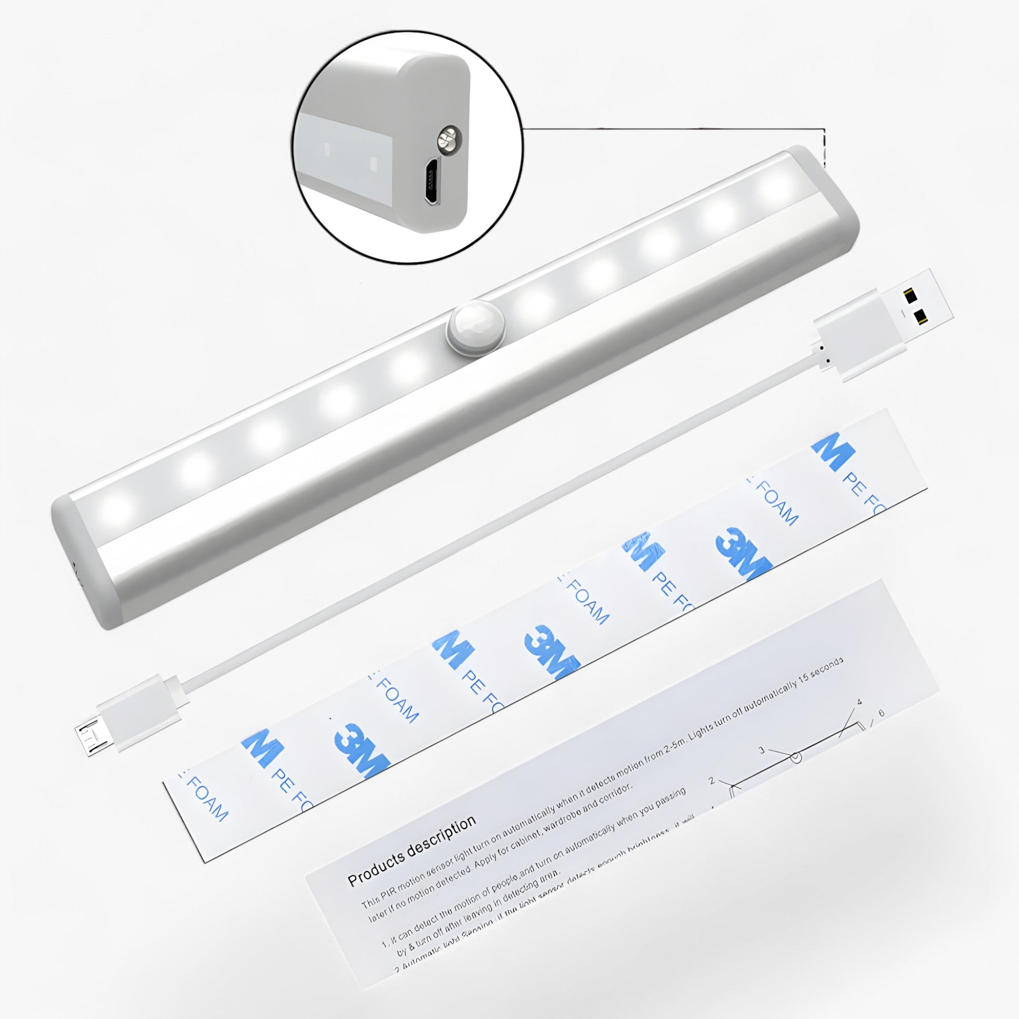 LightBar | LED-Lampe mit Bewegungssensor - Kabellos und einfache Installation - Wiederaufladbar - LightBar | LED-Lampe mit Bewegungssensor - Kabellos und einfache Installation - €25 - Concept Neurenberg