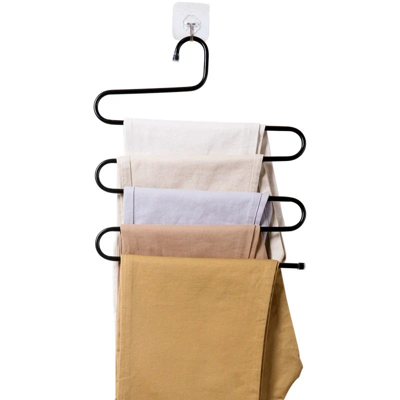 Hosenbügel | 5-lagiges S-förmiges Gestell - Platzsparend im Kleiderschrank - - Hosenbügel | 5-lagiges S-förmiges Gestell - Platzsparend im Kleiderschrank (1 +1 GRATUIT) - €25 - Concept Neurenberg