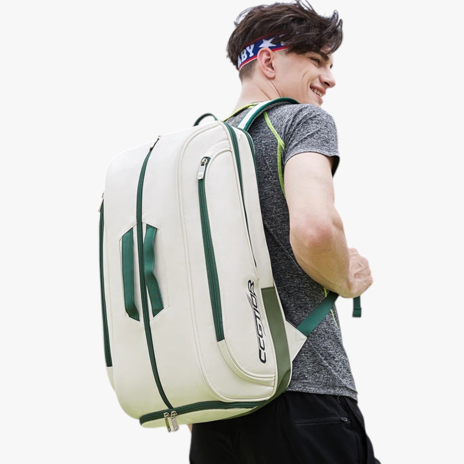 Adriel | Wasserdichte Tennistasche mit Schuhfach und PU-Stil