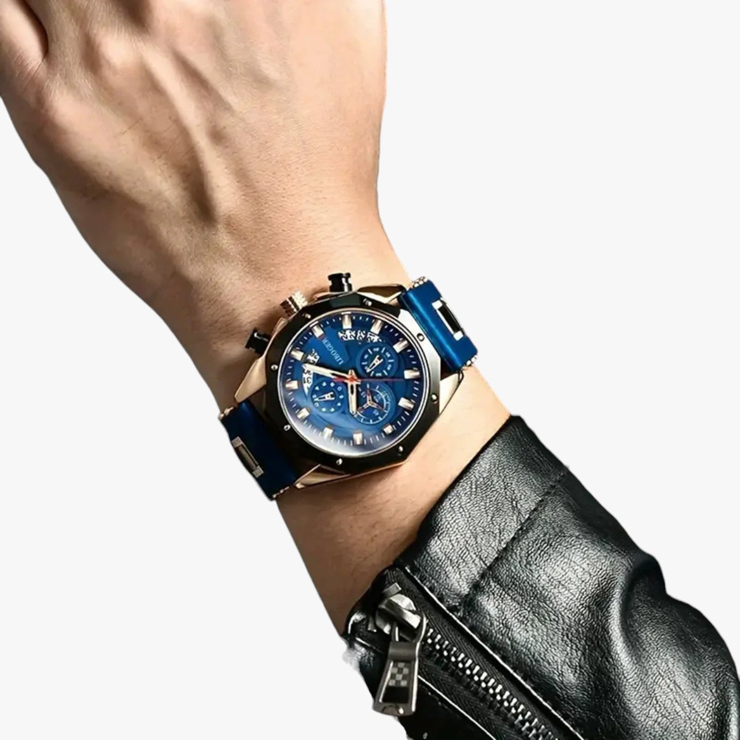 Herbert | Wasserdichter Sport-Silicone-Uhr in Blau