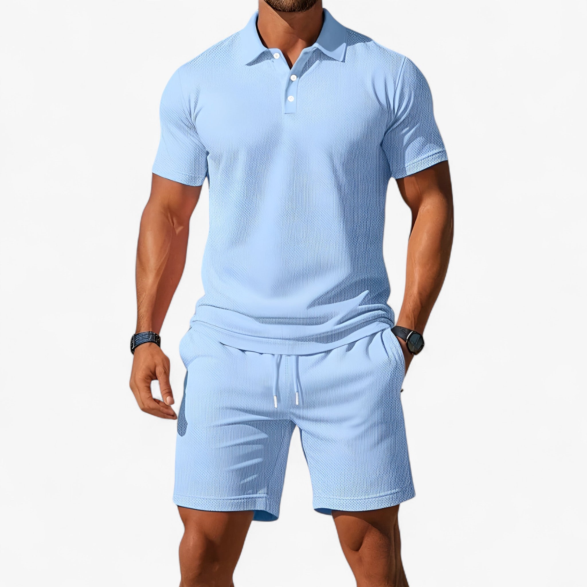 Herren Baumwoll Poloshirt Atmungsaktiv Kurzarm 0